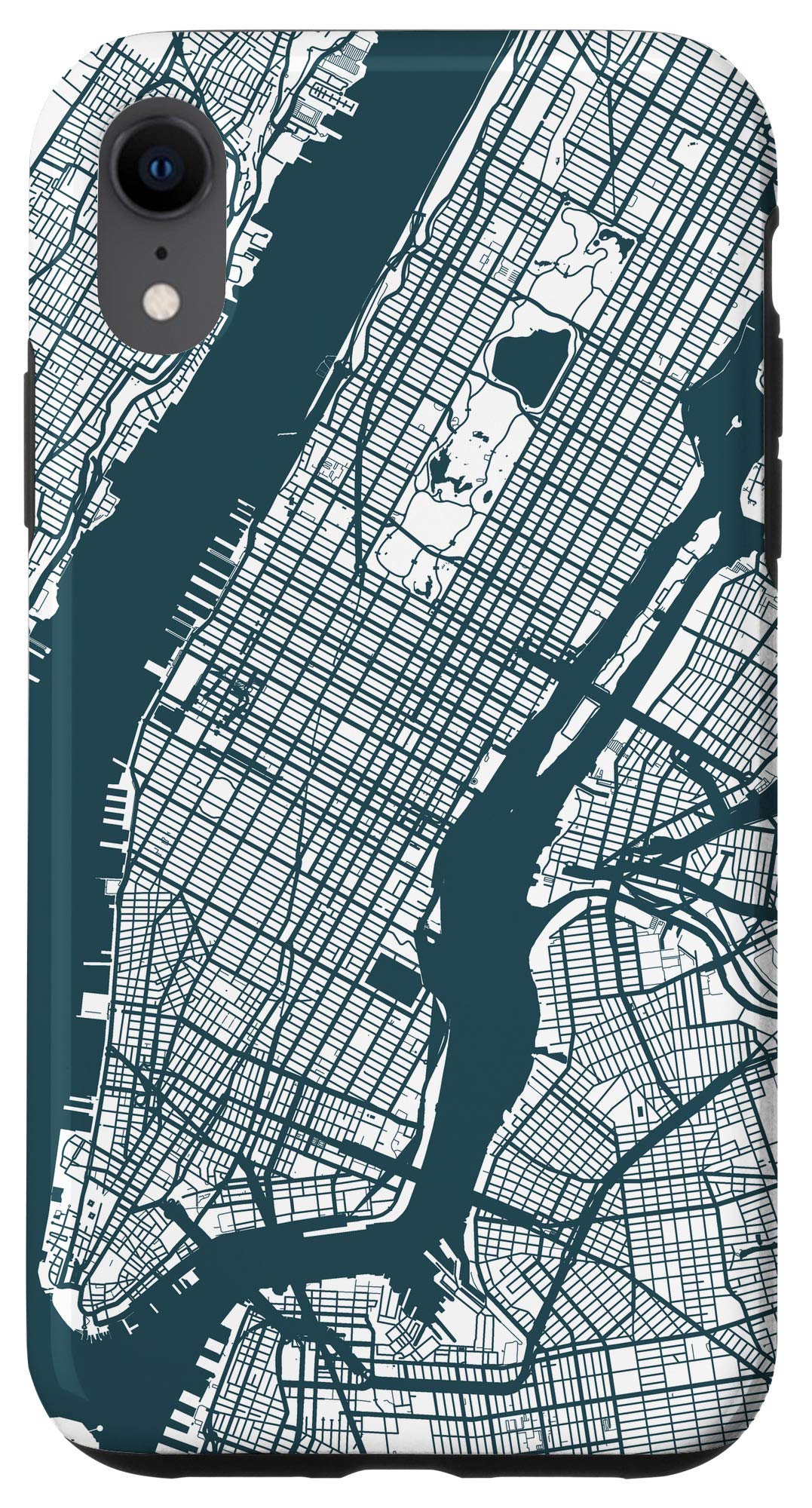 iPhone XR Case with New York City Map Design - Durable Protective Cover for iPhone XR - Perfect for Travel Enthusiasts & NYC Lovers