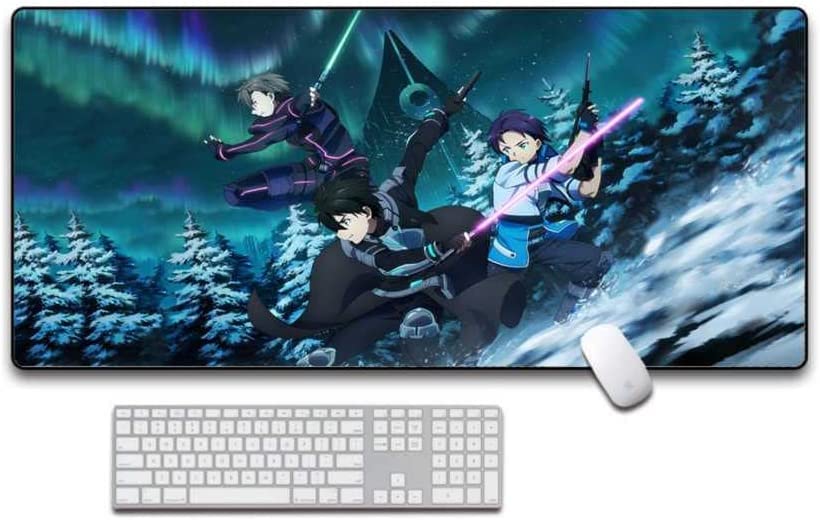 SAO Kirito Gaming Mouse Pad - 35x15in Large Desk Mat for Keyboard & Mouse