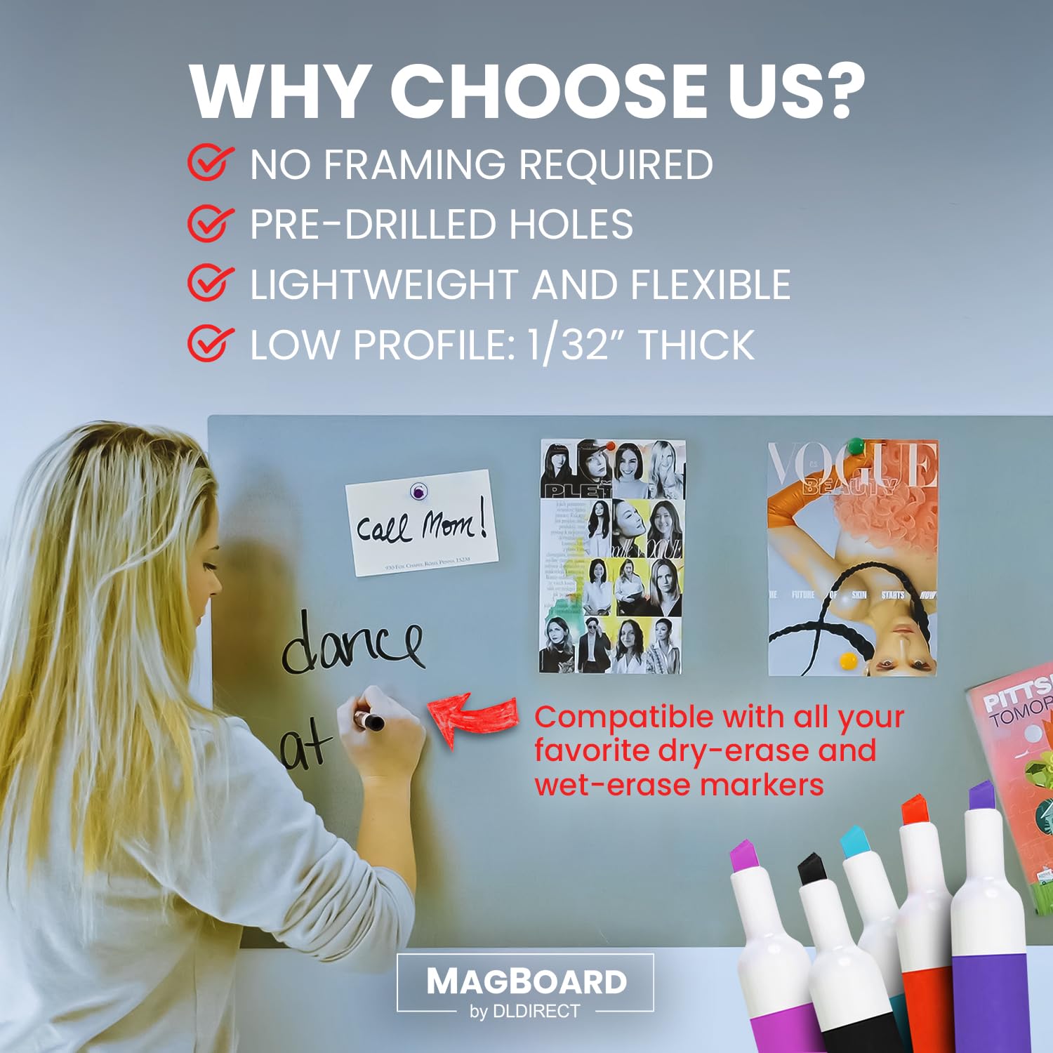 Diamond Life Magnetic Memo & Vision Board - 24