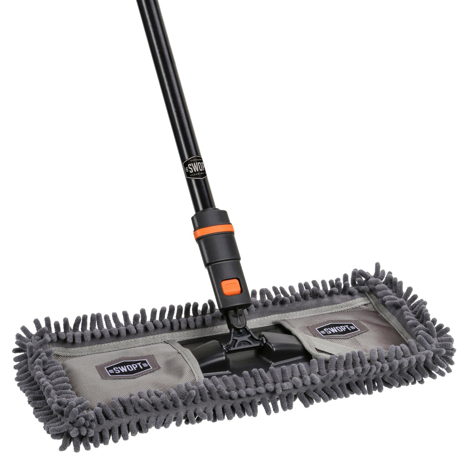 18 Inch Microfiber Dust Mop Head with Refill and 60 Inch Steel Handle Combo - Perfect for Hardwood Floors, Tile, and Laminate Cleaning