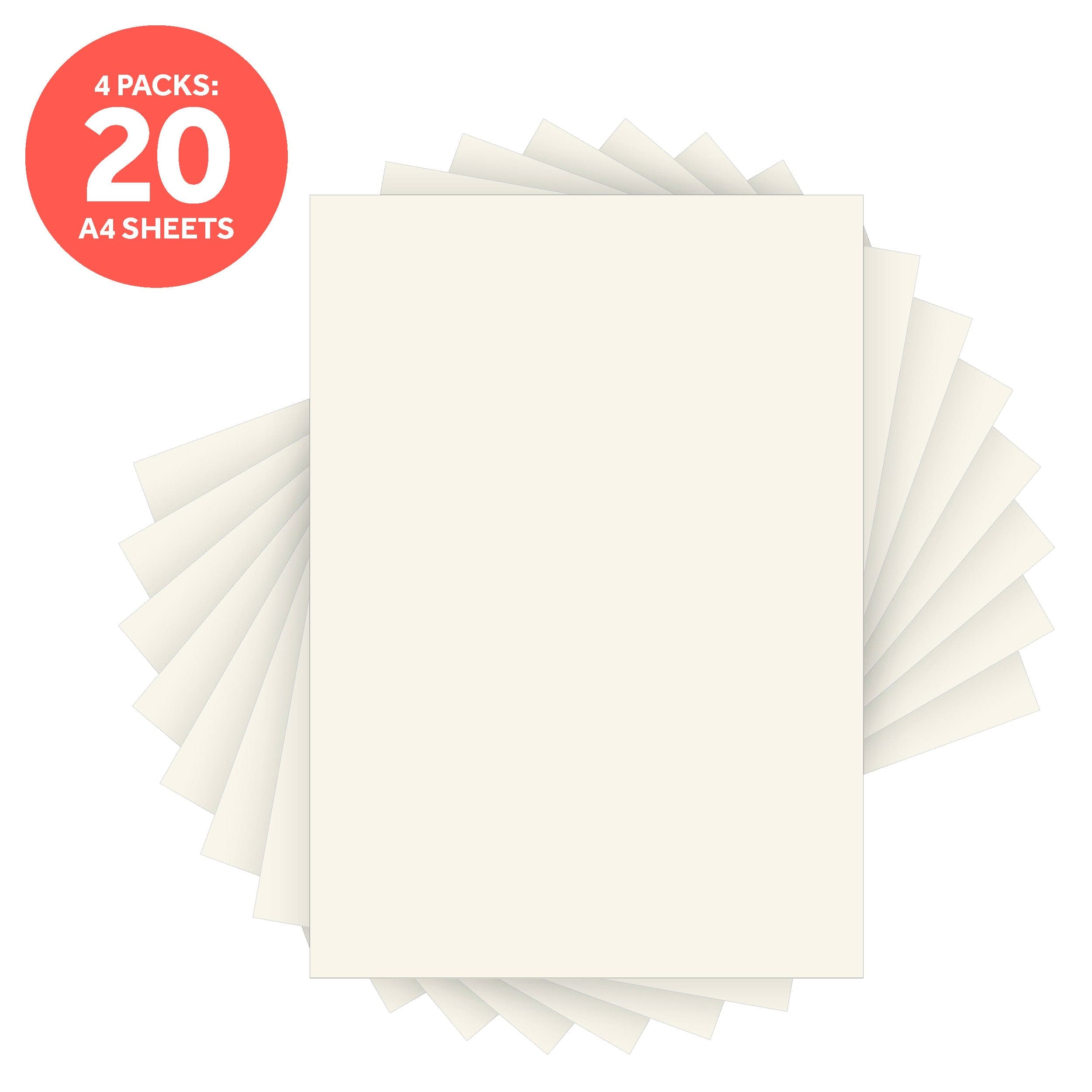 4-Pack Smooth White A4 Cardstock (9567E4) - Perfect for Scrapbooking, Invitations & Craft Projects