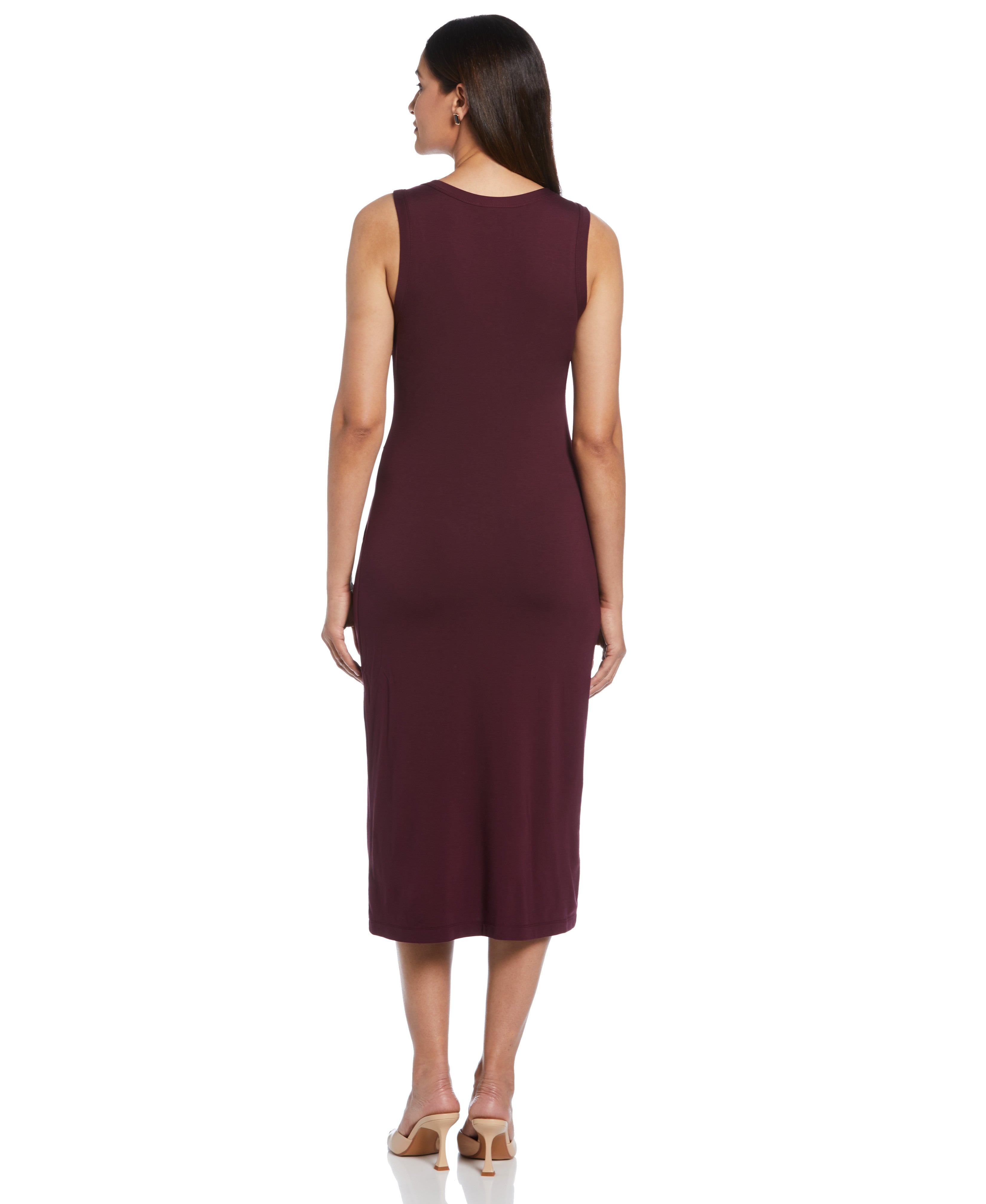 Stylish Ponte Knit Twist Front Midi Dress for Women | Comfortable Stretch Fabric | Perfect for Office, Date Night & Special Occasions
