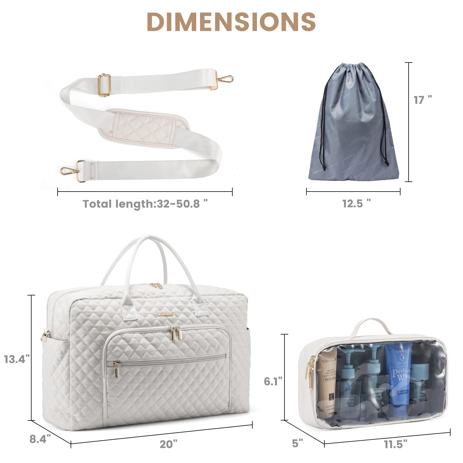 **LOVEVOOK Women's Travel Duffle Bag - Waterproof Weekender Overnight Bag with Laptop Compartment, Toiletry & Shoe Pockets - Perfect for Gym, Yoga, Hospital & Labor Delivery - Carry-On Approved for Air Travel**