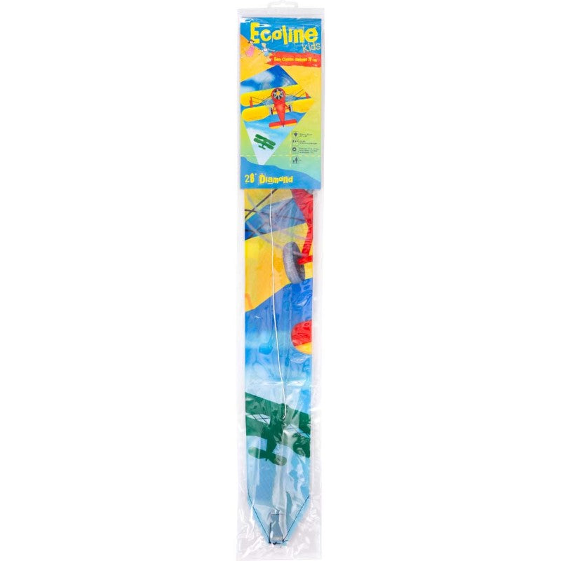 23 Inch Diamond Kite Bi Plane - Colorful Outdoor Kite for Kids & Adults - Perfect for Beach, Park & Backyard Flying Fun