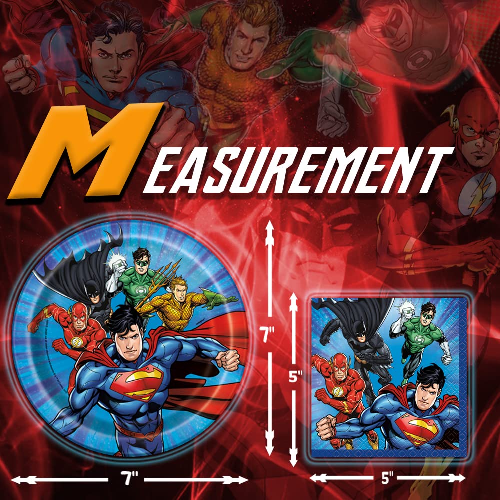 Justice League Happy Birthday Party Supplies Set - 16 Pack 7