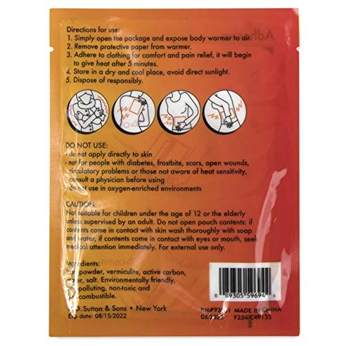 100 Pack Bulk Hand Warmers - 8-10 Hours Natural Heat for Outdoor Activities