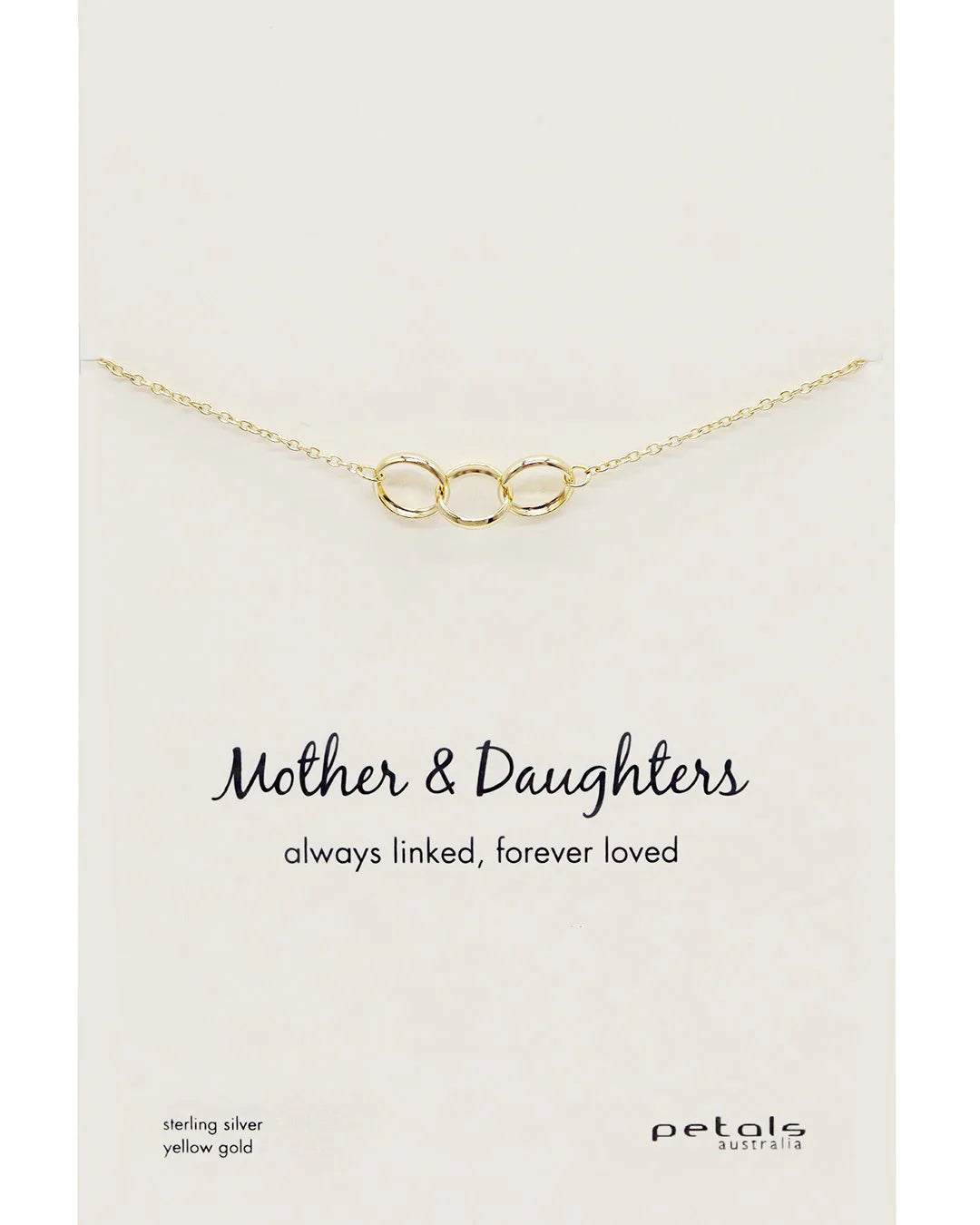 14K Gold Plated Triple Circle Necklace for Mother and Daughter - Perfect Gift for Birthdays, Anniversaries & Special Occasions