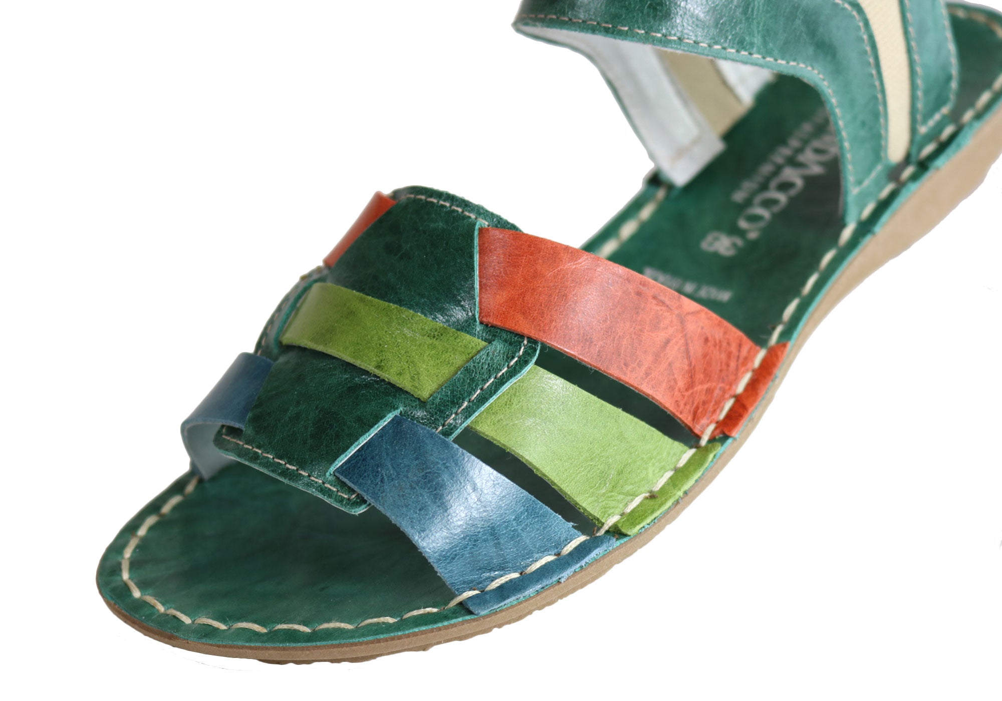 Andacco Mona Women's Comfortable Flat Leather Sandals - Handmade in Brazil - Perfect for Beach, Vacation & Summer Outfits