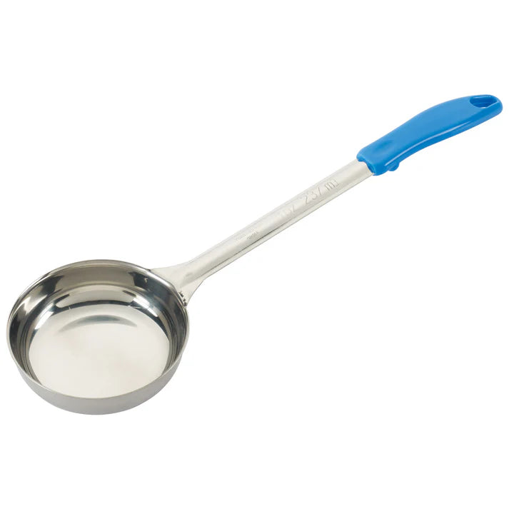 Winco 8 Oz Food Portioner - Blue Plastic Scoop for Precise Measuring - Perfect for Restaurants, Cafes, and Home Kitchens