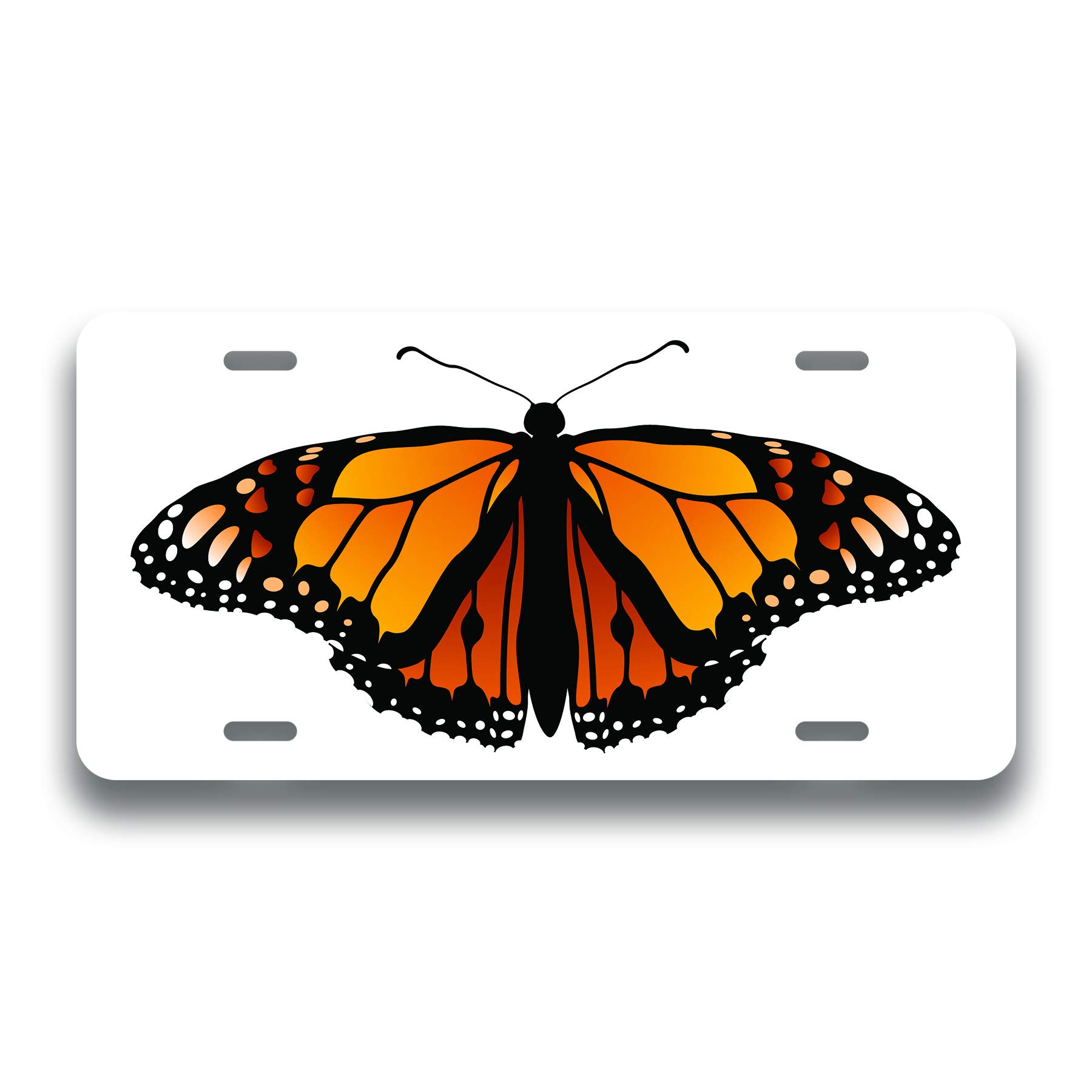 Monarch Butterfly Printed Vanity Front License Plate Tag KCFP121 - Decorative Car Accessory for Nature Lovers & Vintage Style Vehicles