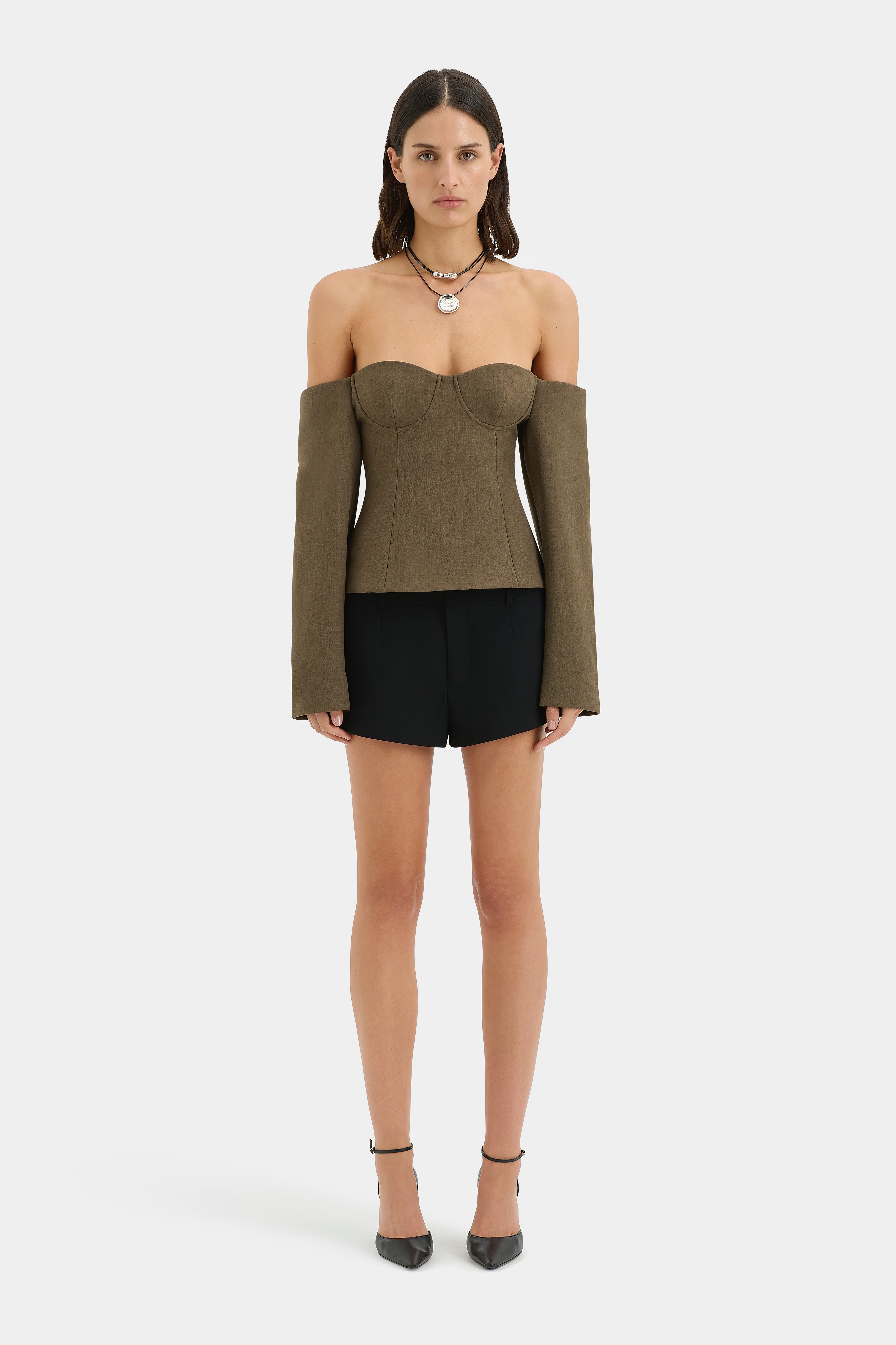 Sartoria Bodice Chocolate Marle Women's Fashion Top - Elegant & Comfortable for Casual Wear, Office & Date Nights