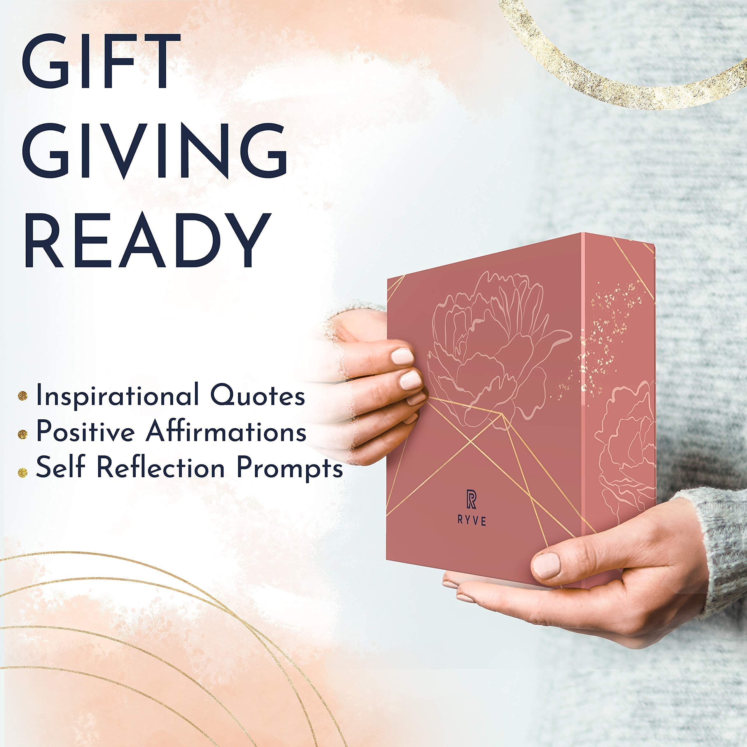 RYVE Motivational Calendar & Empowering Question Cards for Women - Inspirational Desk Decor with Daily Quotes | Office & Home Decor | Self Care Gift for Women, Bosses, Coworkers | Perfect for Work Motivation & Personal Growth