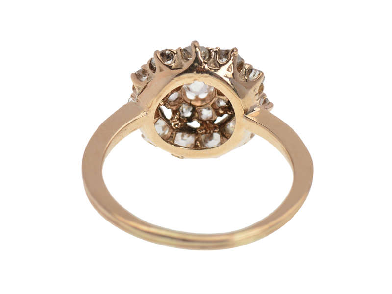 Exquisite Antique Diamond Cluster Ring - Vintage Elegance for Weddings, Anniversaries & Special Occasions