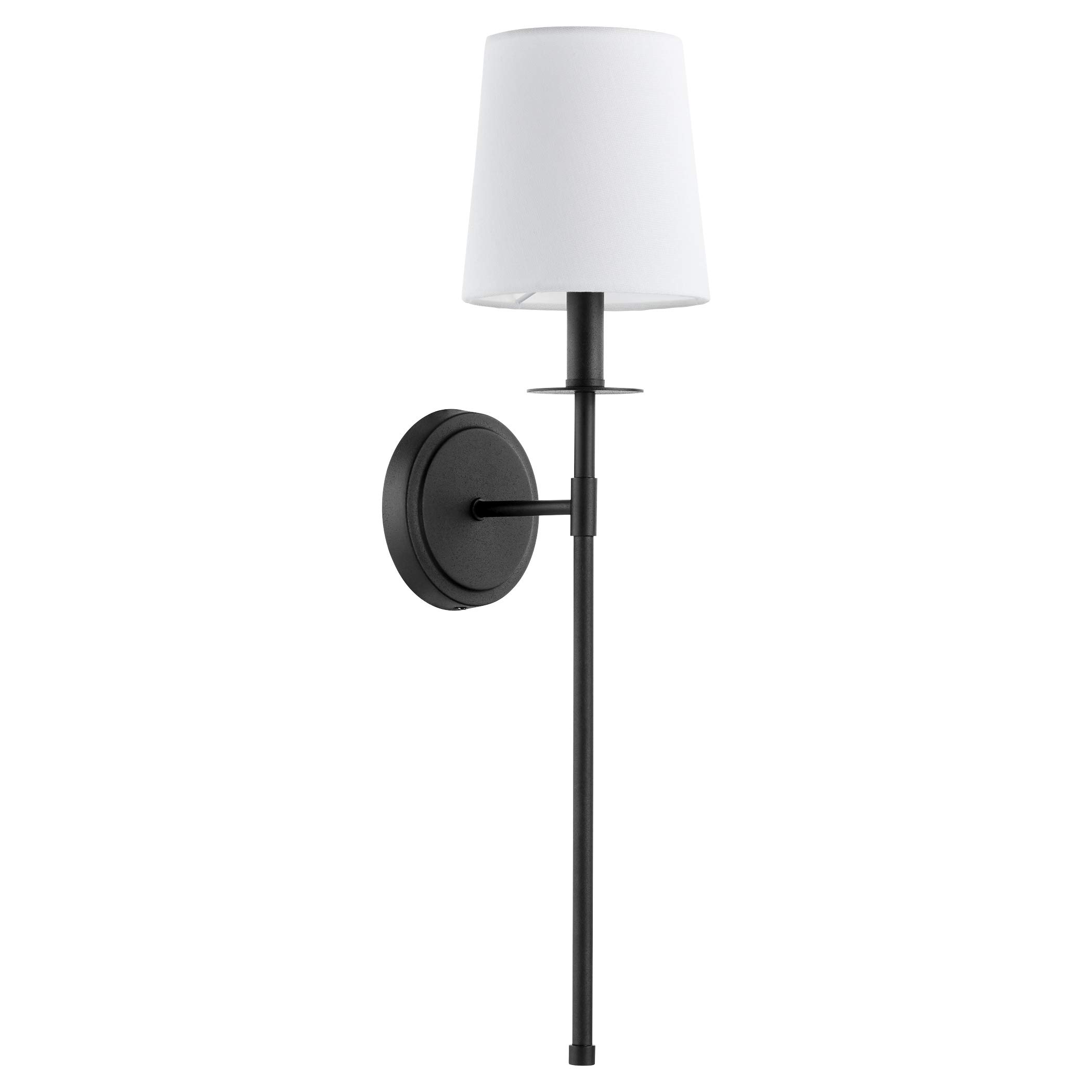 Quorum 514-1-69 Transitional One Light Wall Sconce in Black Finish - Perfect for Bedroom, Hallway, and Entryway Lighting