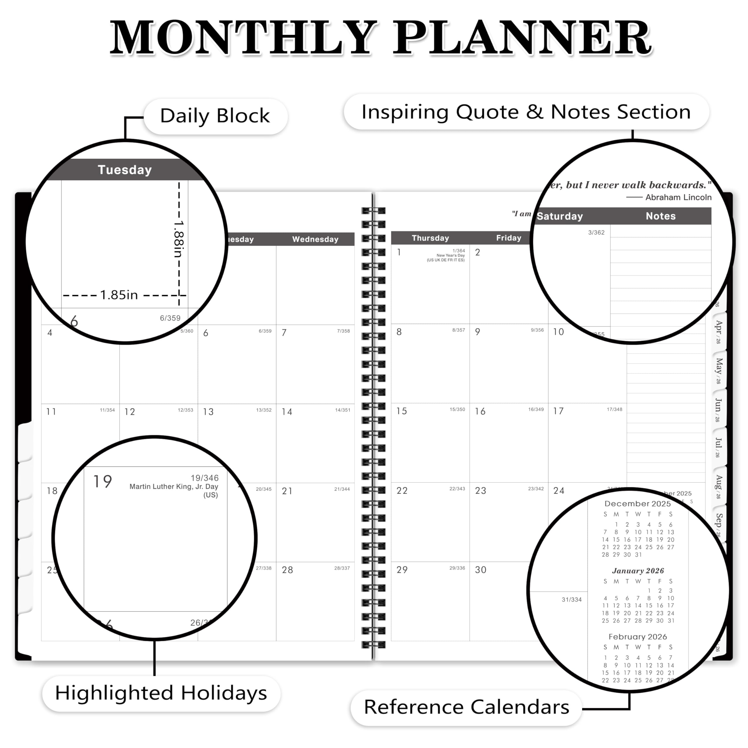 2025-2028 Monthly Planner Calendar - 3 Year Academic Planner from July 2025 to June 2028 | 9