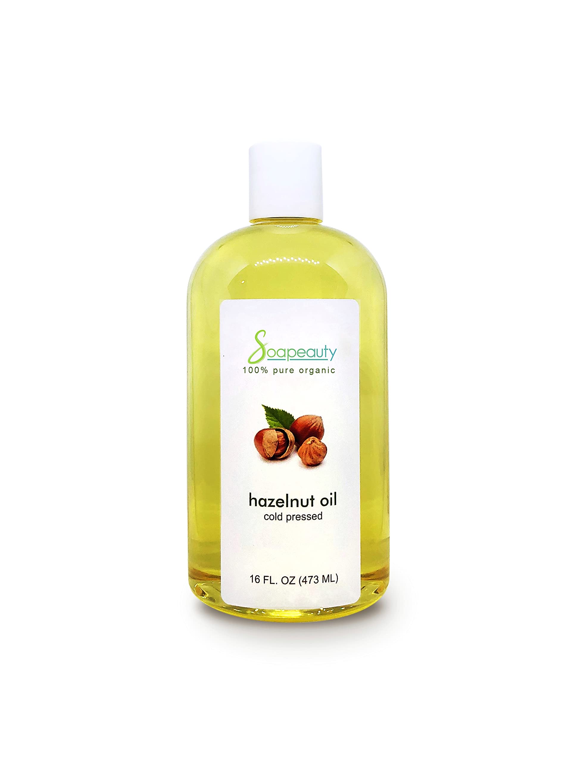 100% Pure Cold Pressed Hazelnut Carrier Oil - 12 oz | Natural & Organic for Skin & Hair Care | DIY Beauty, Massage & Aromatherapy