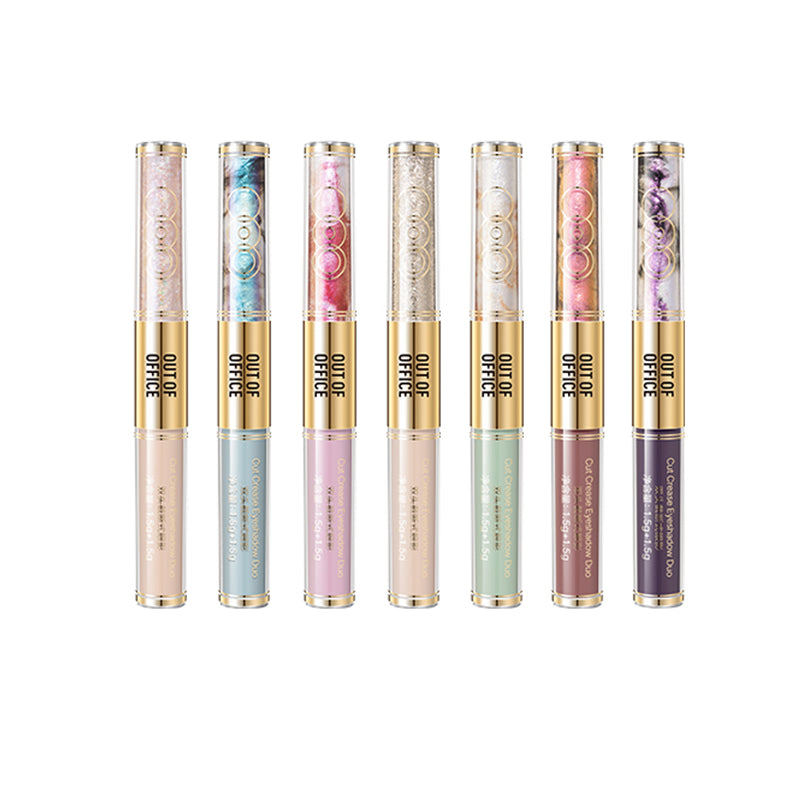 OUT OF OFFICE Dual Ended Liquid Eyeshadow - Long Lasting Waterproof Eye Makeup for Day & Night Wear - Perfect for Parties, Weddings & Everyday Glam