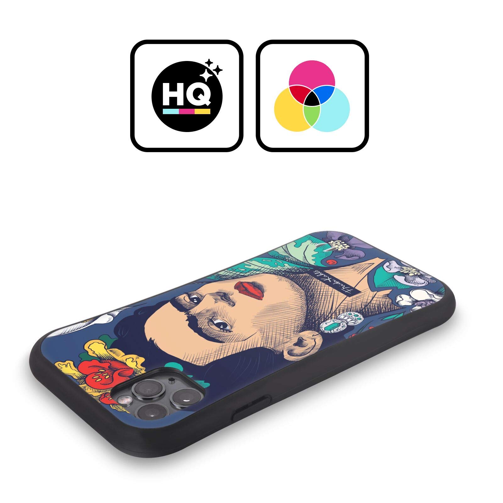 Official Frida Kahlo Flowers Sketch Hybrid Case for iPhone 12/12 Pro - Artistic Phone Cover with Unique Design - Perfect for Art Lovers, Gift Giving & Everyday Protection