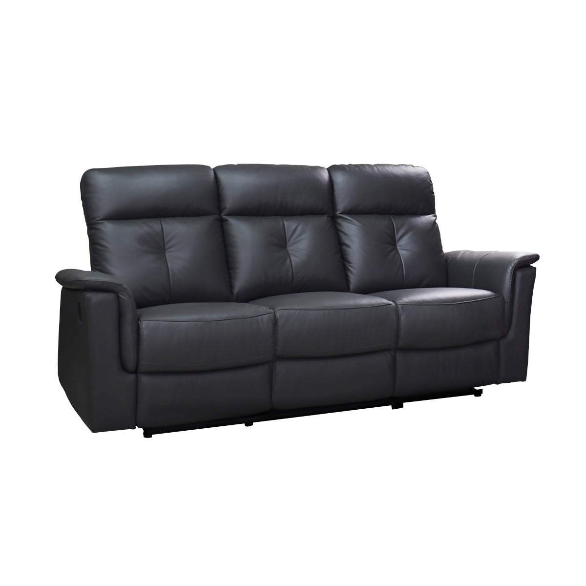 Ellesmere Dark Grey Reclining Sofa Set - 3-Piece Comfortable Living Room Furniture for Home Theater & Family Relaxation