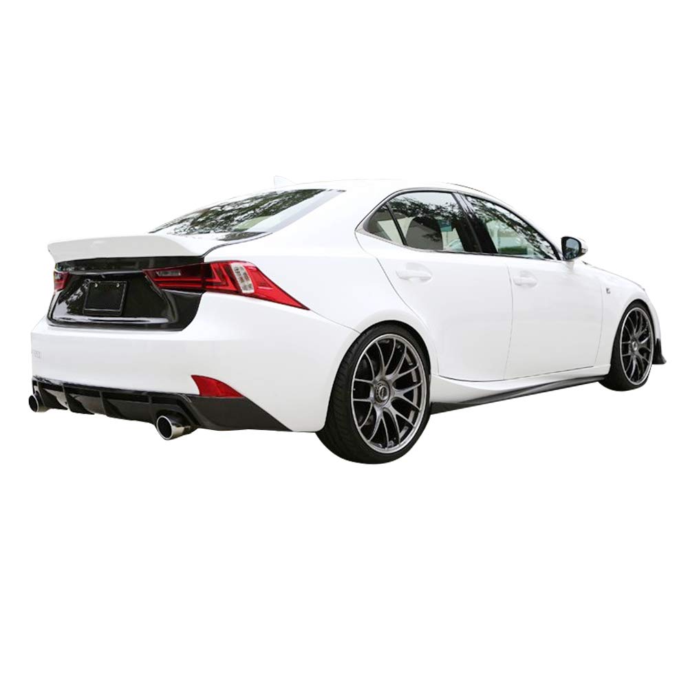 FREEMOTOR802 Rear Bumper Diffuser for 2014-2016 Lexus IS F Sport - Unpainted Black PP Spoiler | Perfect for Car Upgrades & Performance Enhancement