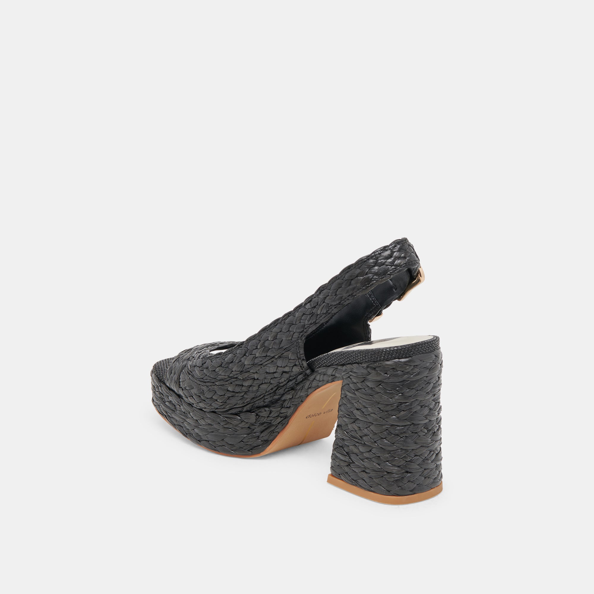 FLORES Women's Onyx Raffia Heels - Elegant High Heel Sandals for Weddings, Parties & Summer Outfits