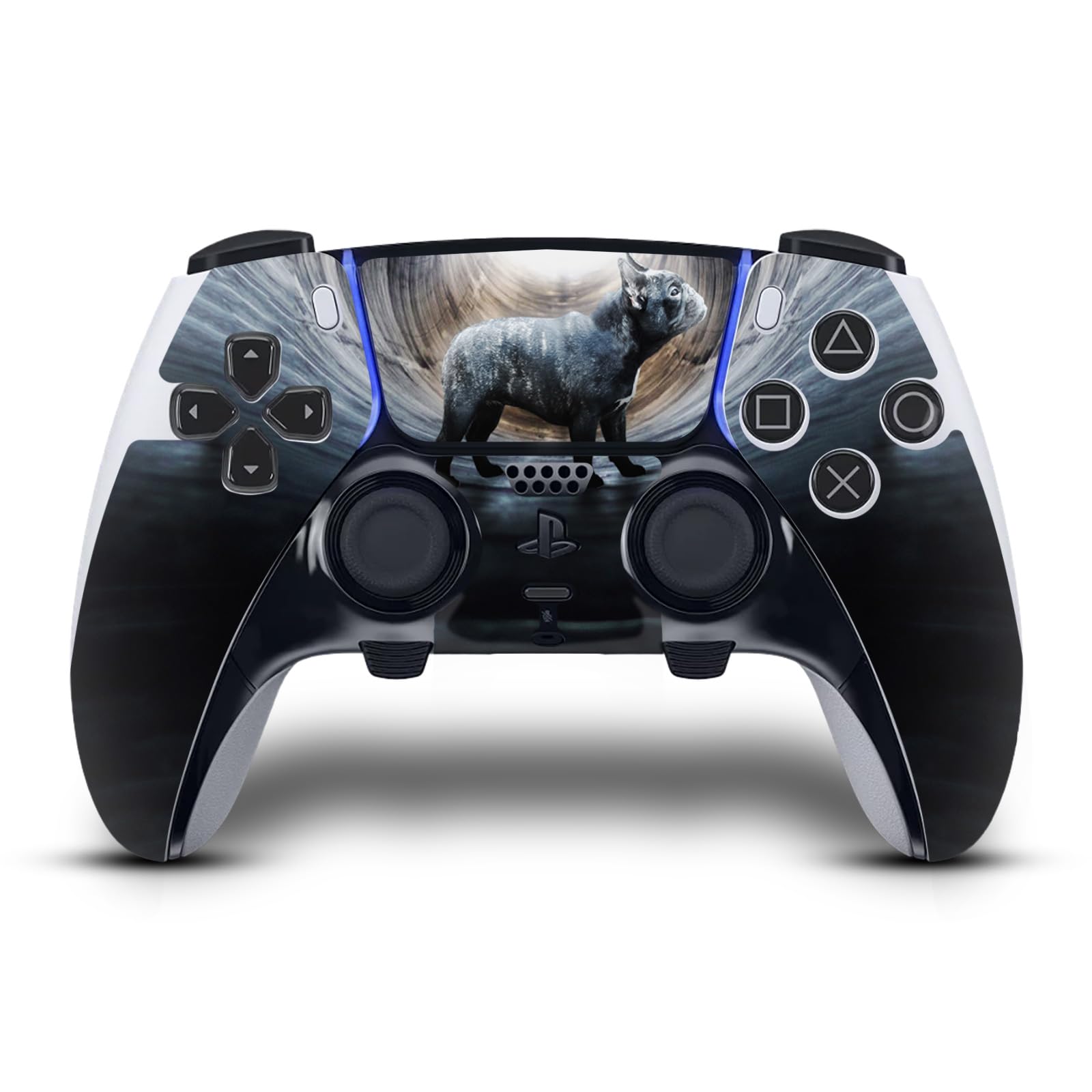PS5 DualSense Edge Controller Skin - Officially Licensed French Bulldog Vinyl Sticker for Gaming