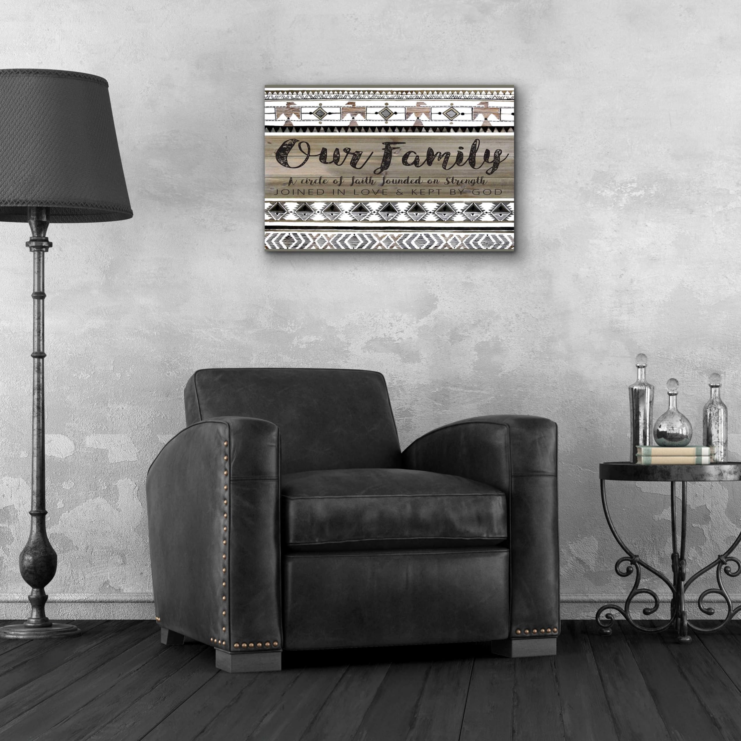 Epic 'Our Family' Acrylic Glass Wall Art by Cindy Jacobs - 24x16 Inches Modern Home Decor for Living Room, Bedroom & Office