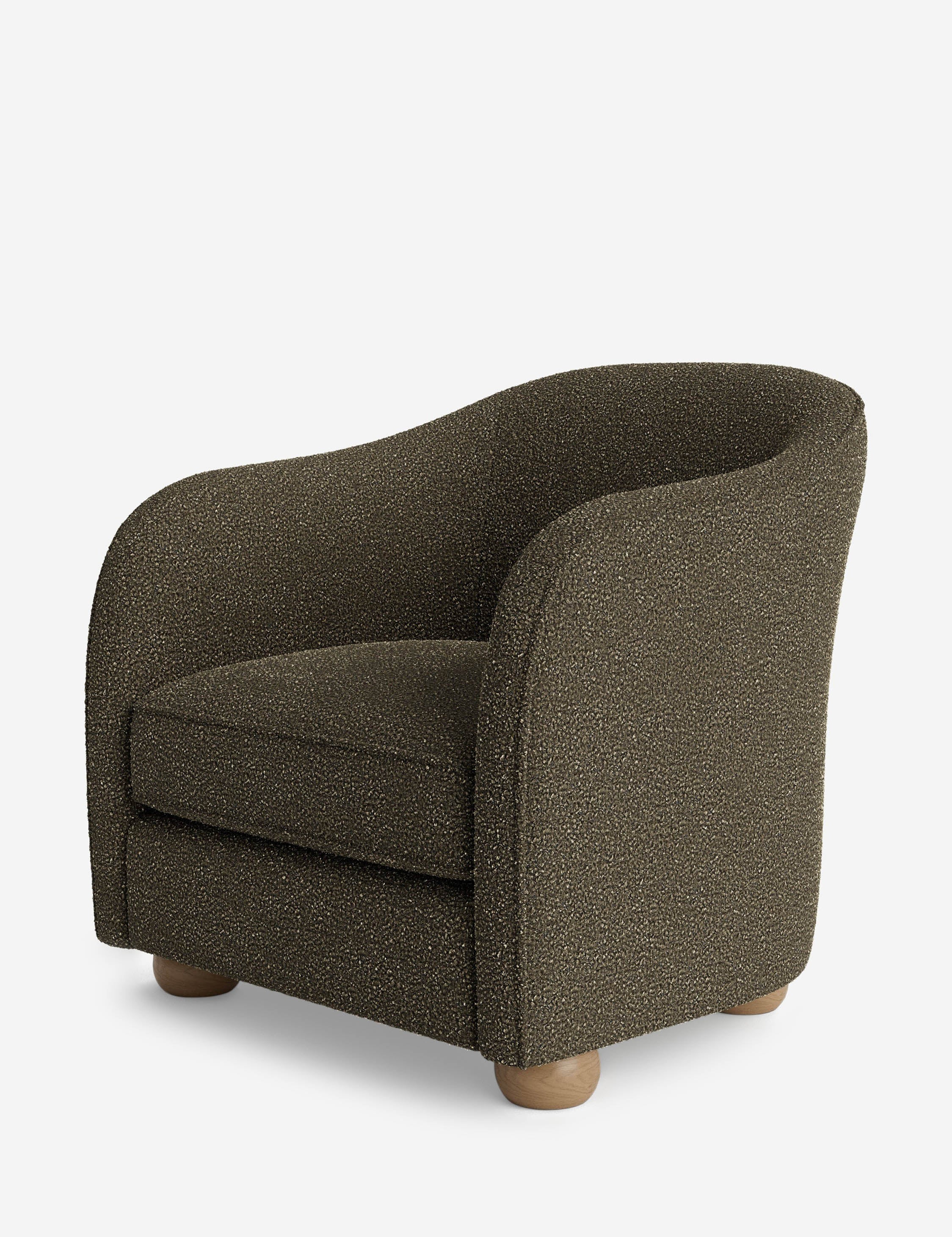 Faro Accent Chair by DISC Interiors - Modern Mid-Century Lounge Chair with Wooden Legs & Upholstered Seat - Perfect for Living Room, Bedroom or Office Decor