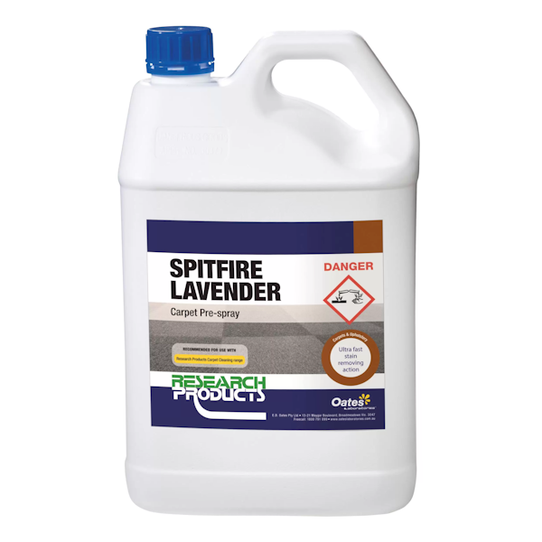 Spitfire Lavender Carpet Cleaner Concentrate - Professional Pre-Spray Solution for Deep Cleaning Carpets & Upholstery - Perfect for Home, Office & Pet Stain Removal