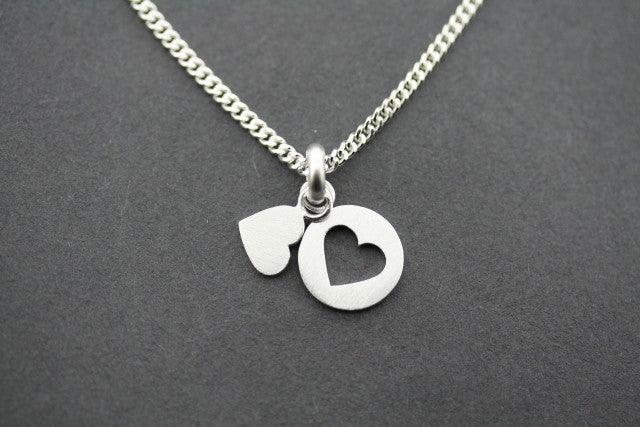 Heart Cutout Pendant Necklace - 45cm Sterling Silver Link Chain for Women - Perfect for Valentine's Day Gifts & Romantic Occasions