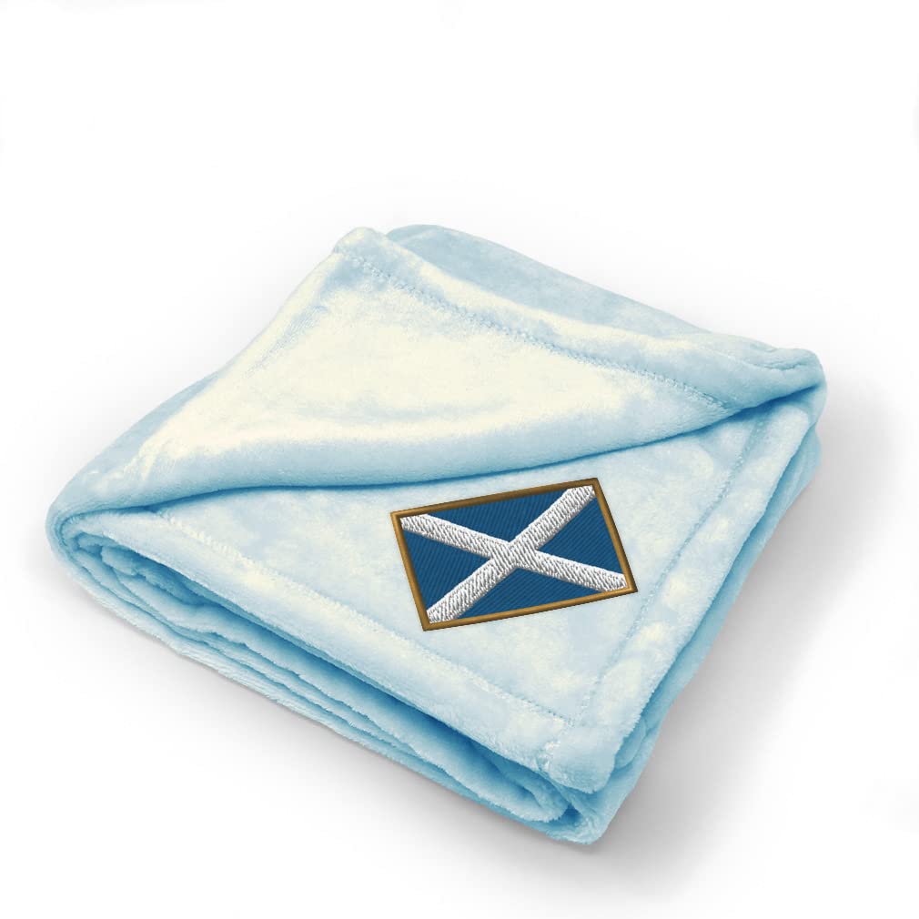 Custom Embroidered Baby Blankets for Boys & Girls - Soft Nursery Bedding with Scottish Design - Perfect for Cribs, Strollers & Gift Giving