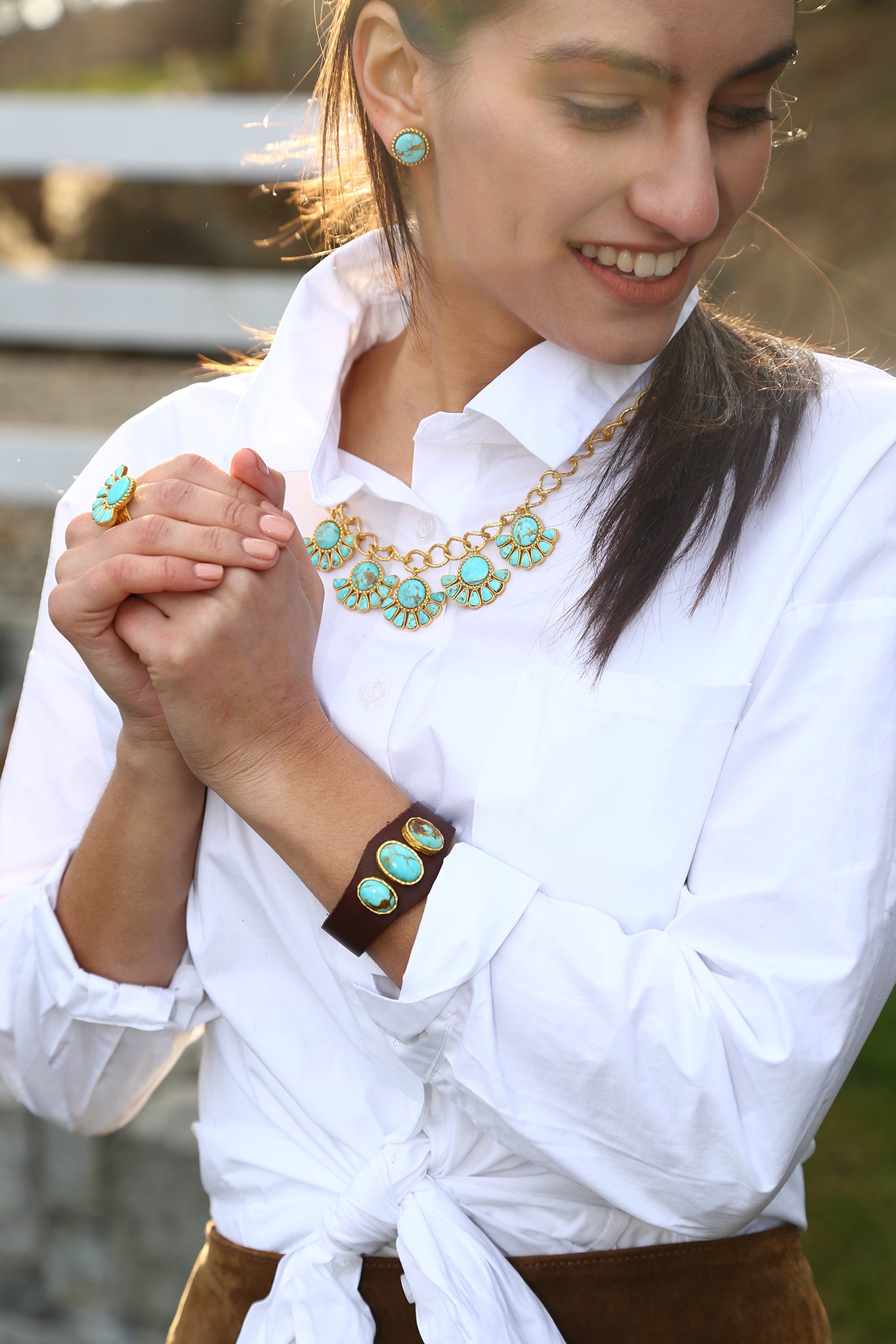 Earthy Cuff Bracelet - Handmade Boho Leather Wristband for Women | Perfect for Festival, Casual Wear & Gift Giving