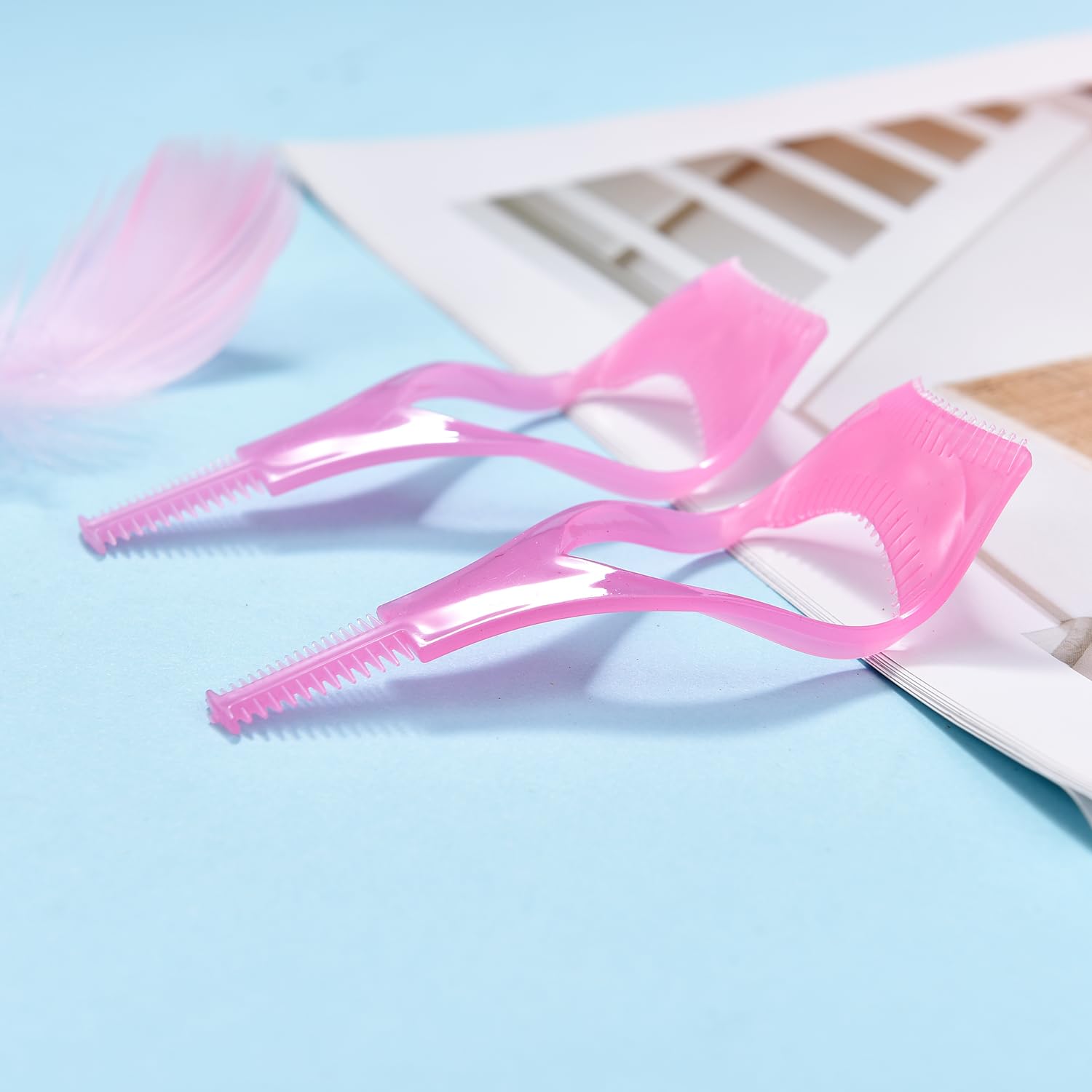 10 Pcs Pink Mascara Shield Applicator Guard - 3-in-1 Eyelash Tool for Upper & Lower Lashes | Reusable Mascara Protector for Women & Girls | Perfect for Makeup Application & Professional Salon Use