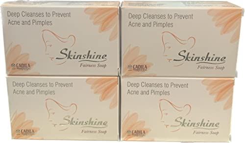 SKINSHINE Fairness Soap for Glowing Skin - Pack of 4 Bars - Natural Skin Brightening & Even Tone Cleansing Soap - Perfect for Daily Face & Body Wash Routine