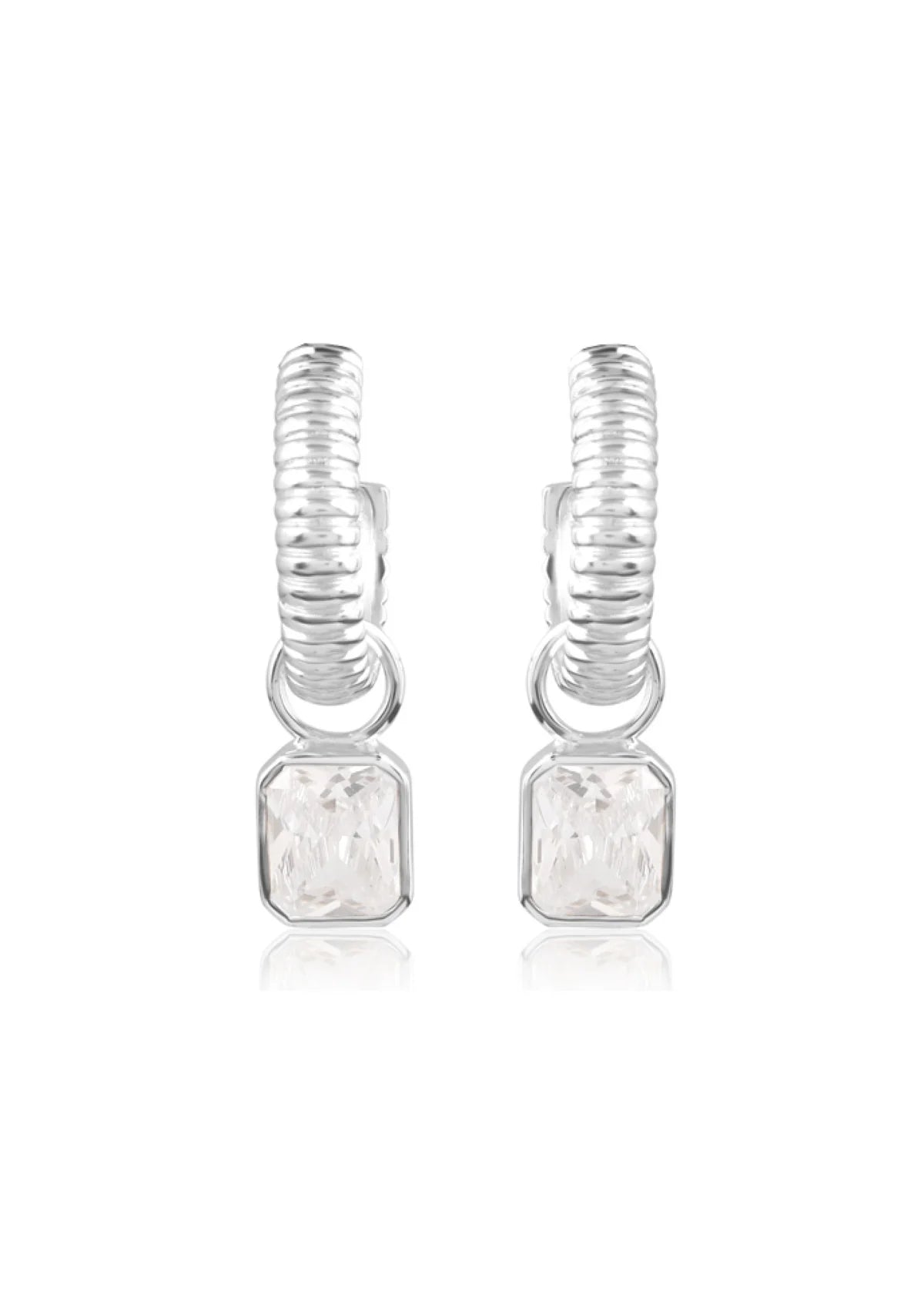 Lola Knight Dawn Crystal Charm Bridal Drop Earrings - Sterling Silver Wedding Jewelry for Brides, Bridesmaids & Formal Occasions
