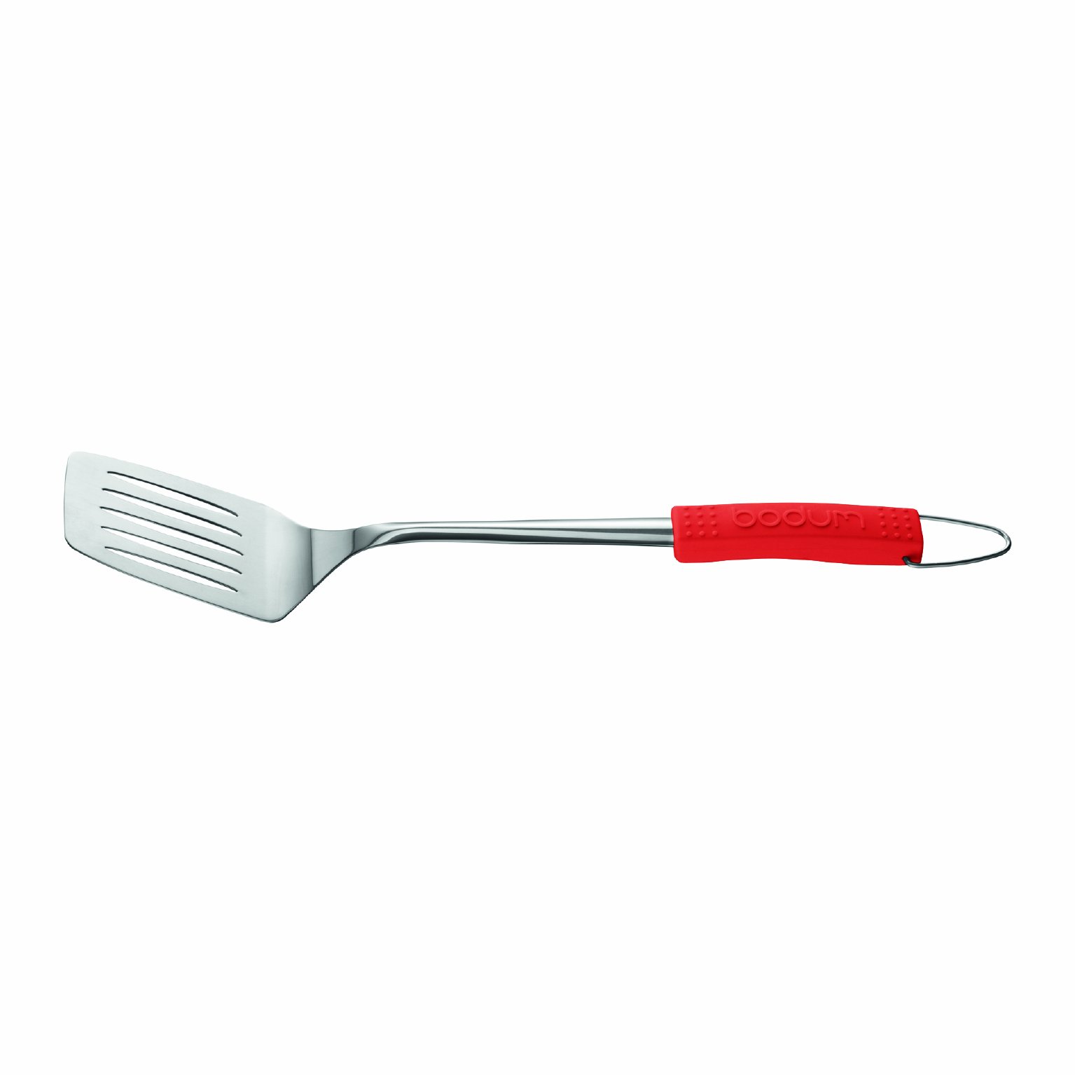 Bodum Fyrkat Oversized BBQ Spatula - Heavy Duty Grill Turner for Burgers, Steaks & Pancakes - Heat Resistant Red Grilling Utensil for Outdoor Cooking & Backyard BBQ Parties