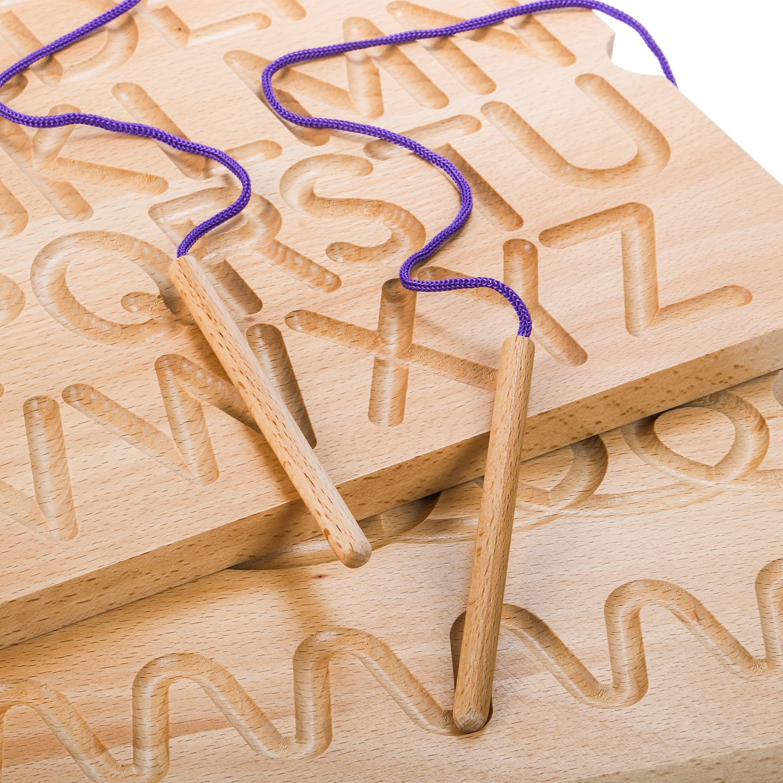 Wooden Alphabet Tracing Board for Kids 3-5 | Montessori Letter & Number Learning Toy for Preschool Writing Practice | Perfect for Classroom & Homeschool Use