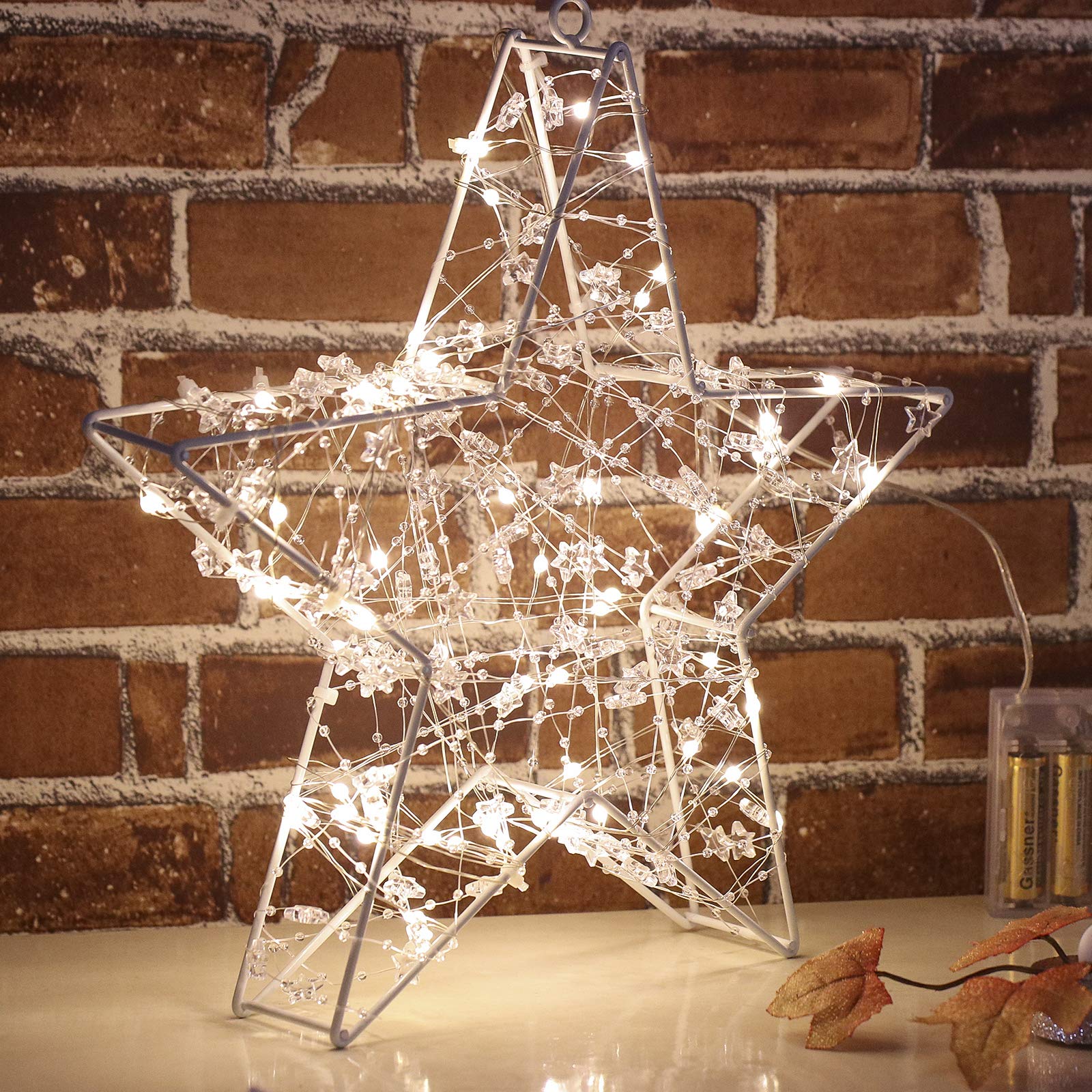 YiShine Battery Operated Table Lamp with Timer - Star Shaped Night Light for Home Decor, Warm White LED Light, Romantic Gift for Birthday, Living Room, Bedroom & Festival Decoration | Perfect for Bedside, Nursery & Party Decor
