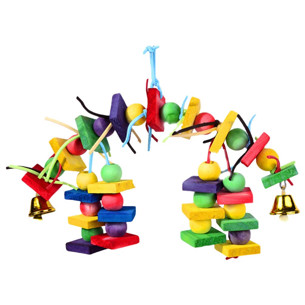 Balacoo 1pc Parrot Chewing Toy - Natural Wooden Gnawing Skewer for Birds, Safe Bite Plaything for Parakeets, Cockatiels & Lovebirds - Perfect for Cage Enrichment & Beak Trimming