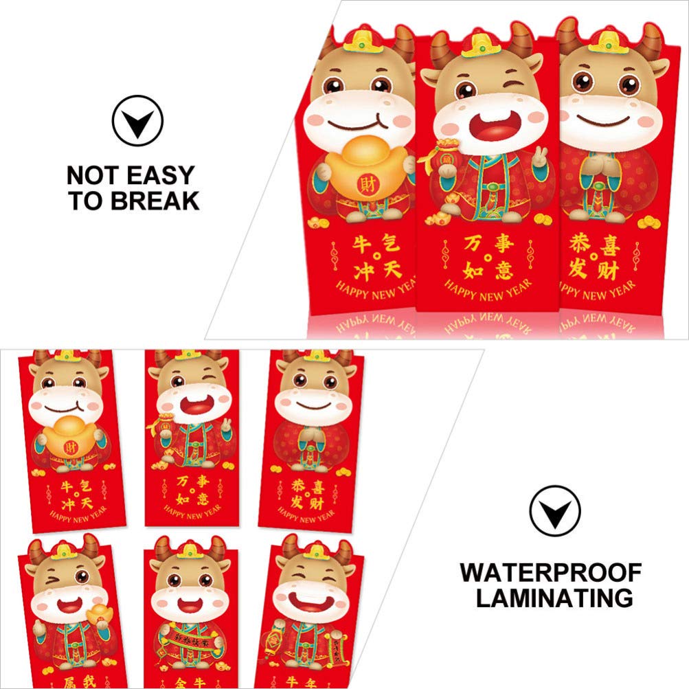 ABOOFAN Chinese New Year Red Envelopes - 12pcs Lucky Money Pockets for Lunar New Year, Spring Festival & Celebrations | Perfect for Gifting, Weddings, Birthdays & Good Fortune Wishes