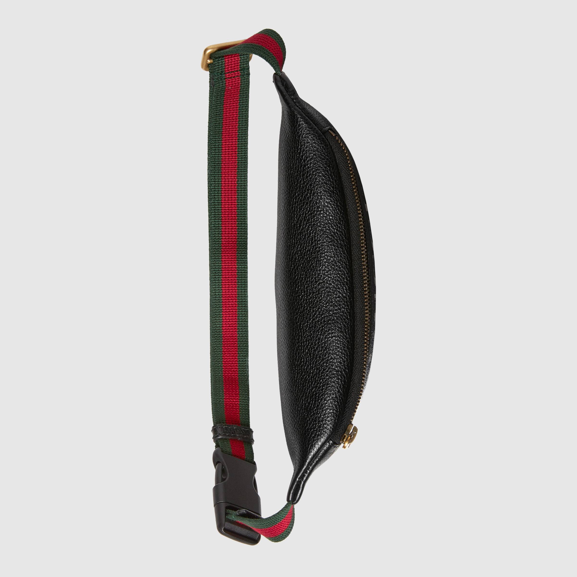 Gucci Print Small Belt Bag Black - Stylish Waist Pack for Women, Men | Perfect for Travel, Concerts & Everyday Use