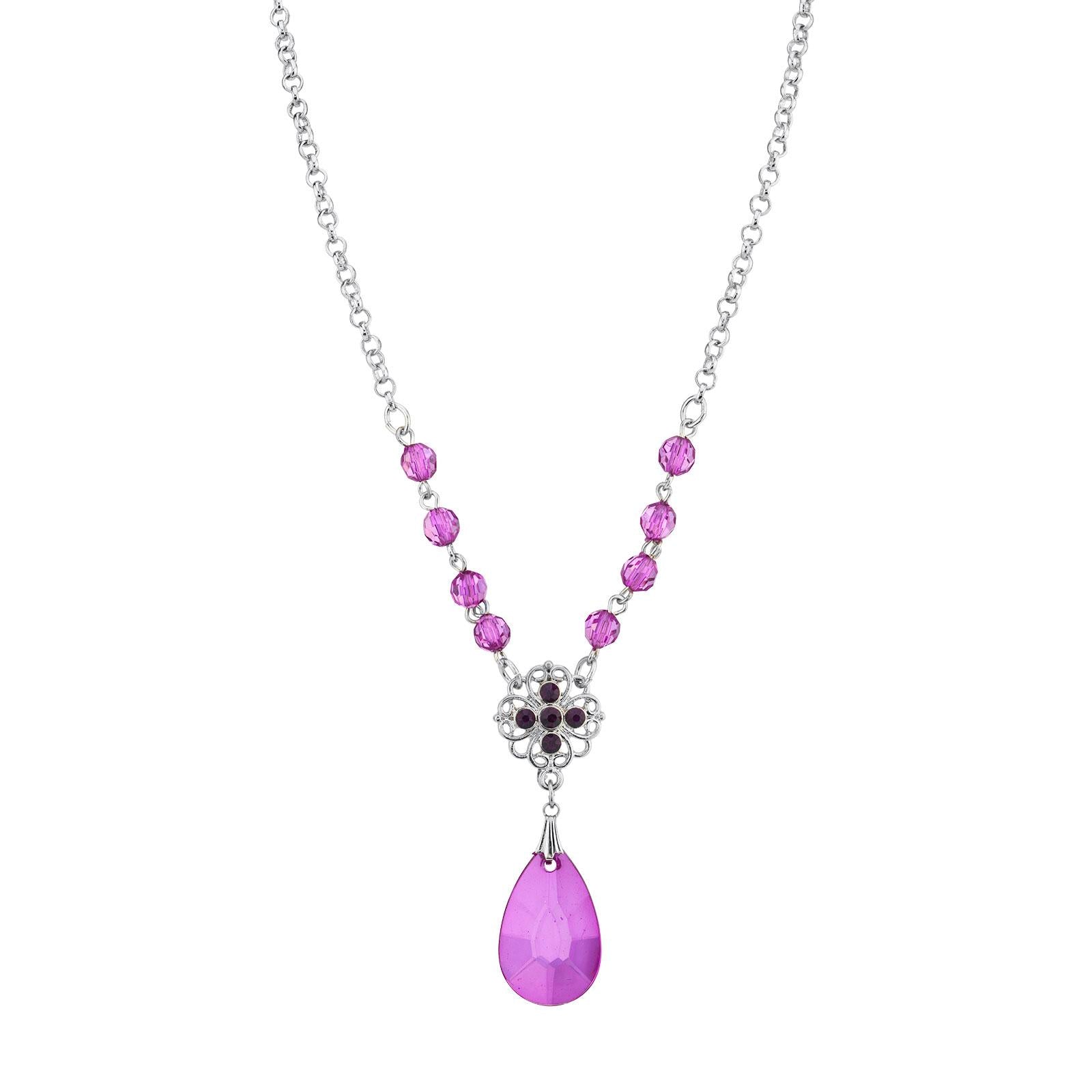 Silver Tone And Purple