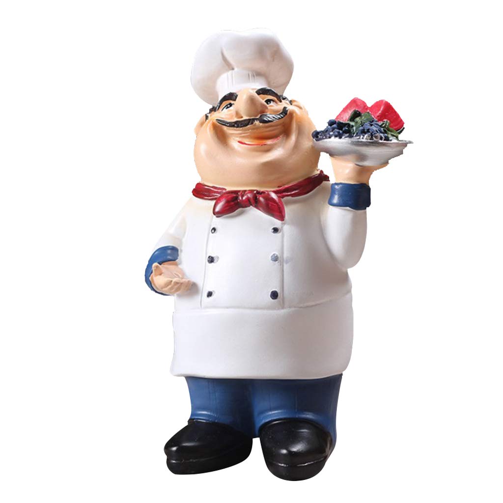 Chef Figurine Set - Elegant Tabletop Centerpiece Decor for Kitchen, Dining Room & Home Collection | Perfect for Housewarming Gifts, Restaurant Decor & Collectors