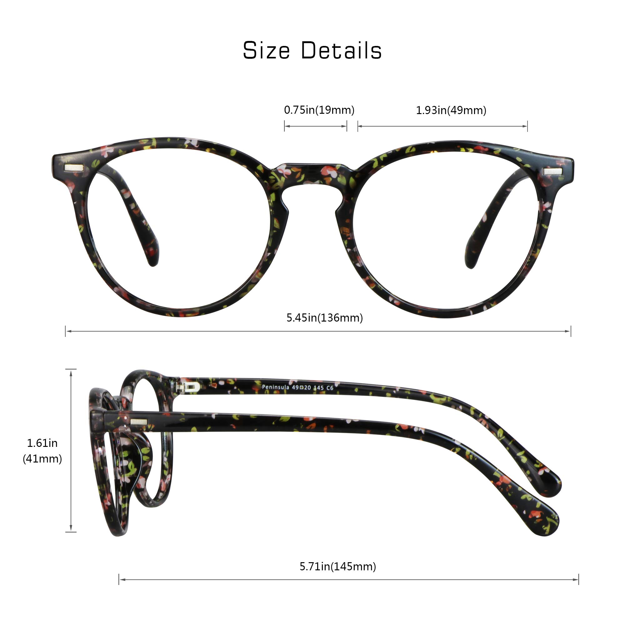 VisionGlobal Blue Light Blocking Glasses for Women & Men - Anti Eyestrain Computer Glasses with Stylish Oval Frame - Reduce Digital Eye Strain for Work, Gaming & Screen Time
