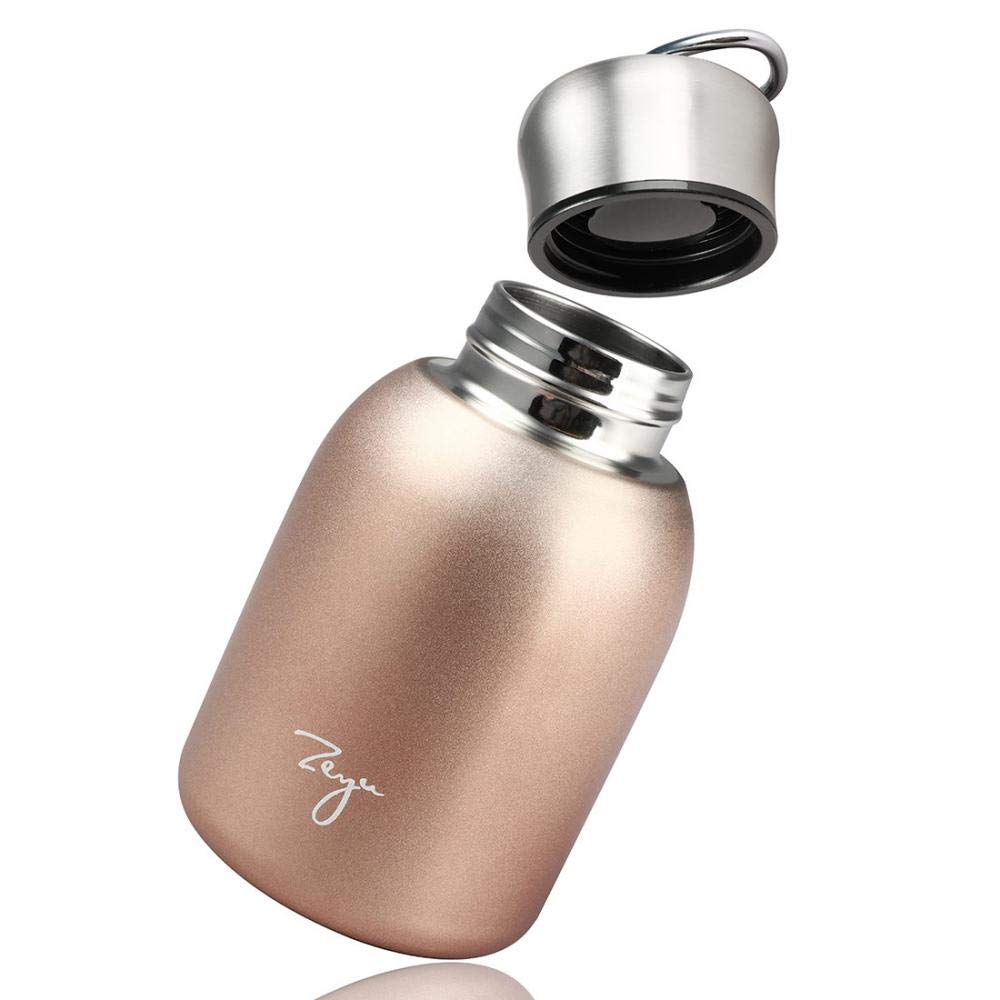 **9.5oz Mini Vacuum Insulated Water Bottle - 304 Stainless Steel Leakproof Flask with Handle for Hot & Cold Drinks - Perfect for Travel, Gym, Hiking & Office Use**