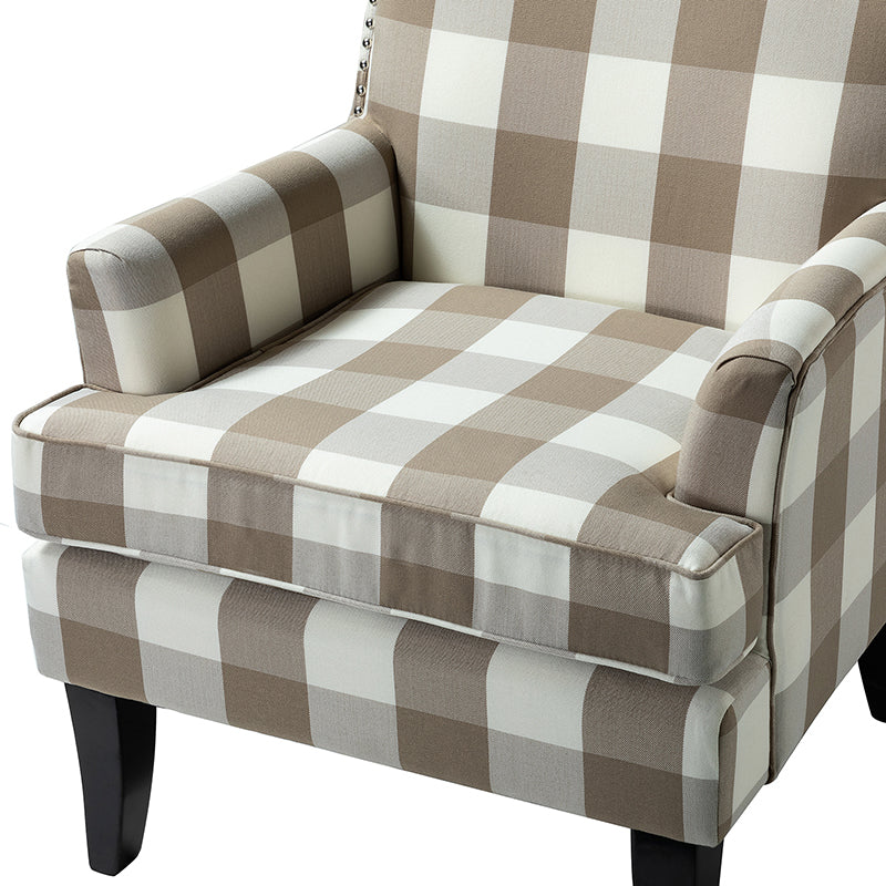 Bradley Armchair - Modern Accent Chair for Living Room, Bedroom & Office - Comfortable Upholstered Lounge Chair with Sturdy Wooden Legs - Perfect for Relaxing, Reading & Decorating Your Home