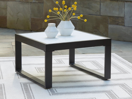 Beachloft Square Cocktail Table - Modern Outdoor Coffee Table for Patio, Poolside & Garden - Weather-Resistant Accent Table for Drinks & Decor