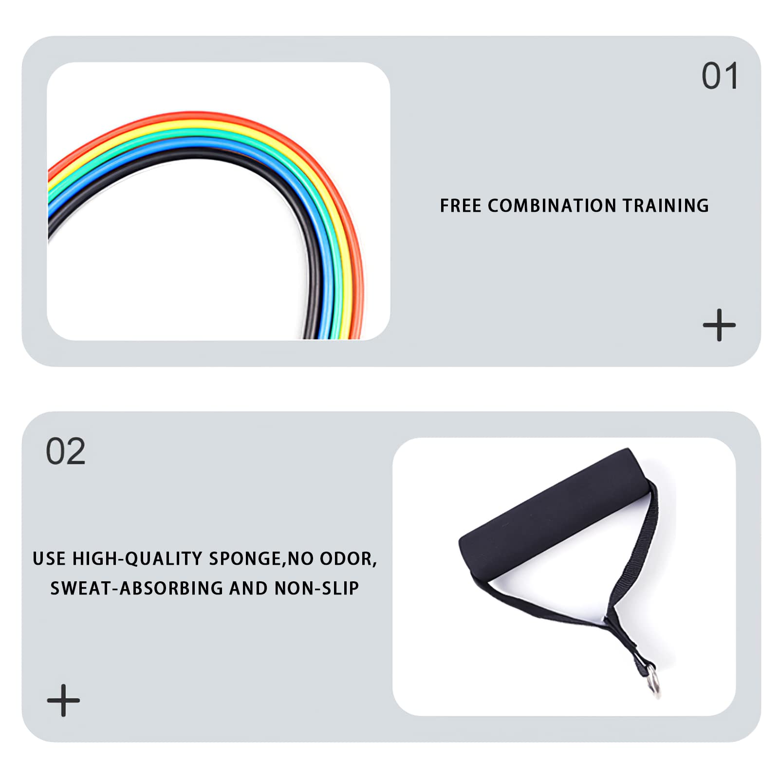 SK Depot® 11-Piece Stackable Resistance Bands Set (Up to 150 Lbs) - Home Gym Equipment for Strength Training, Fitness Workouts, Body Shaping & Suspension Exercises - Perfect for Indoor Sports, Speed Training & Full-Body Toning at Home or Gym
