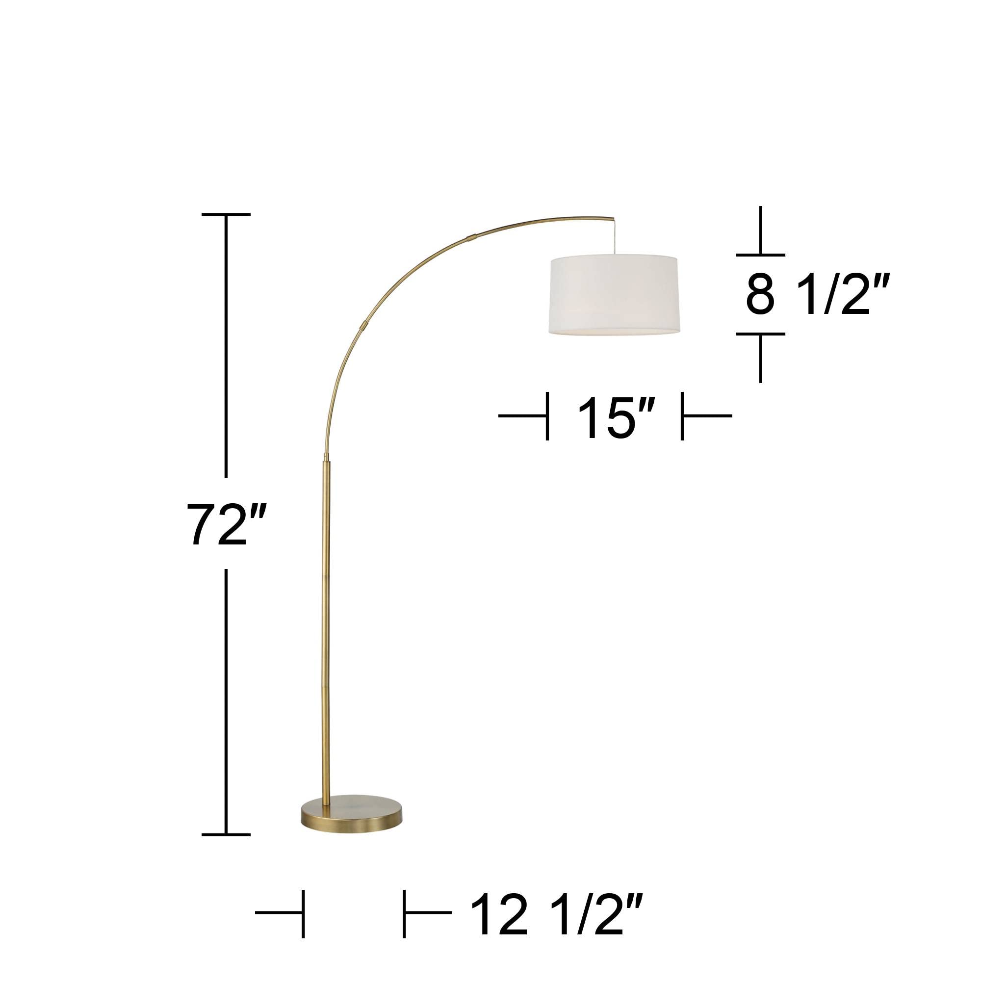 360 Lighting Cora Modern Mid-Century Arc Floor Lamp - 72