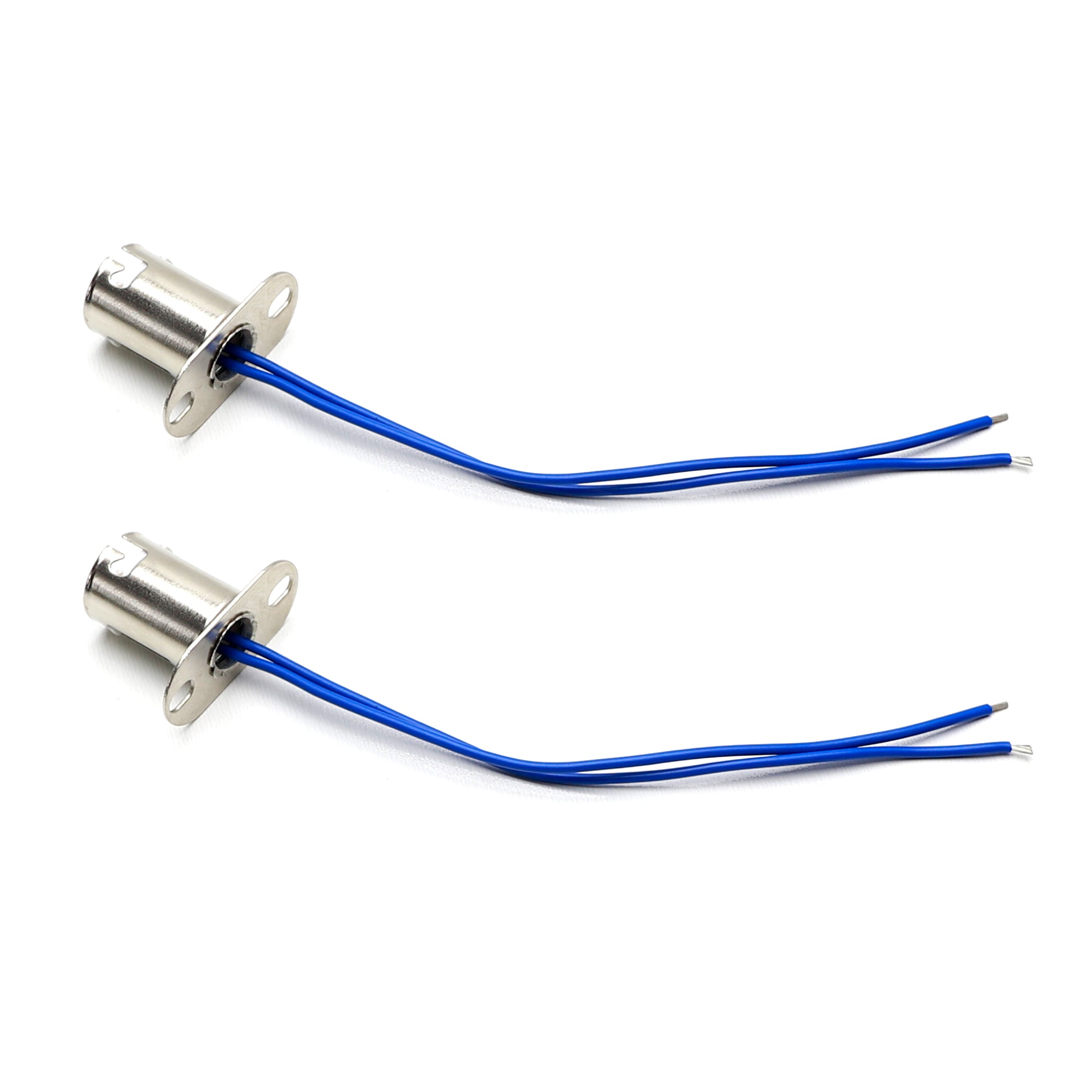 1157 Metal Socket with Flush Mount Base & Pigtail Wiring - Car Light Bulb Replacement for Turn Signals, Brake Lights & Tail Lights - Easy DIY Automotive Lighting Upgrade